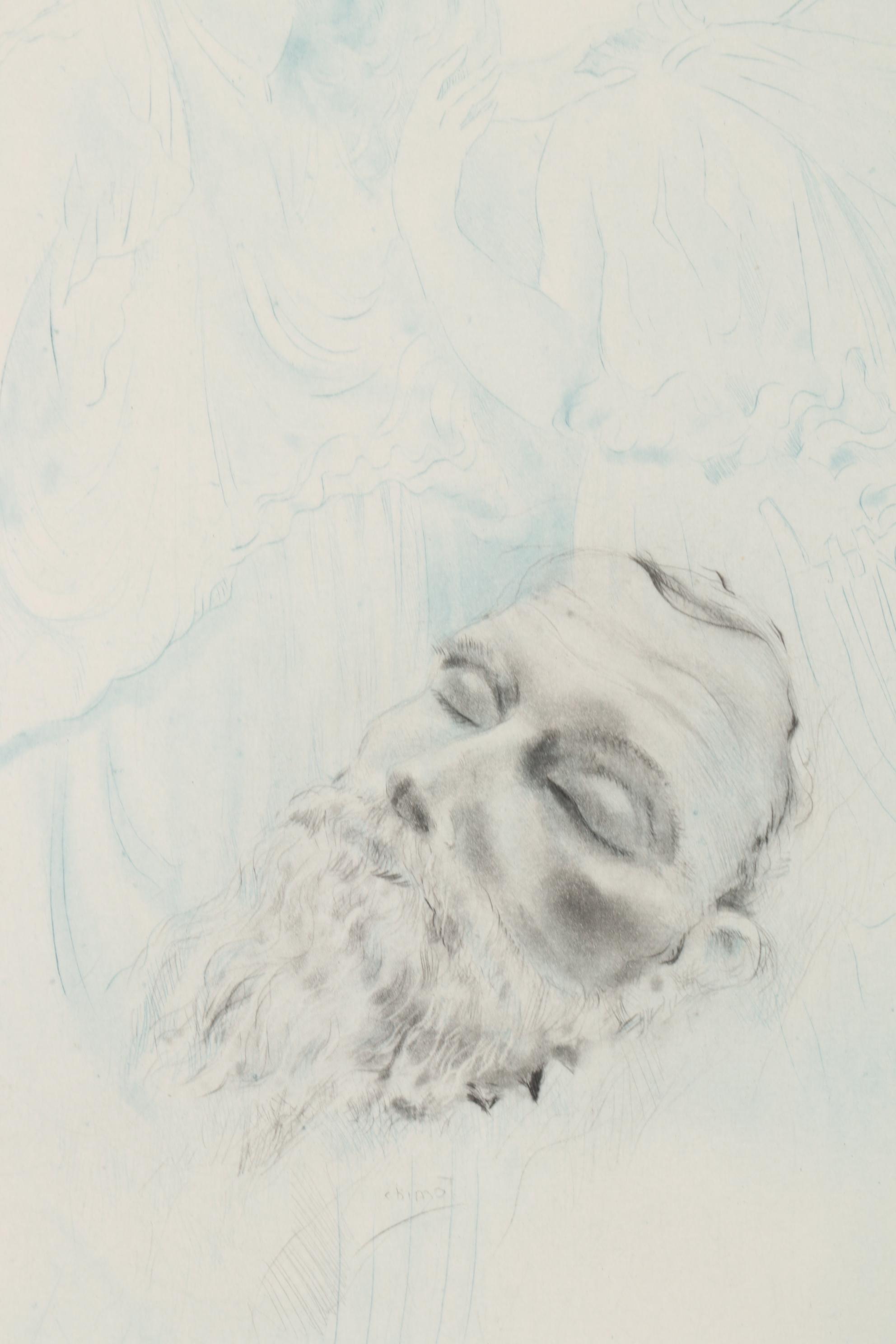 Edouard Jules Chimot Hand-Colored Etchings with Aquatint, Mid-20th Century