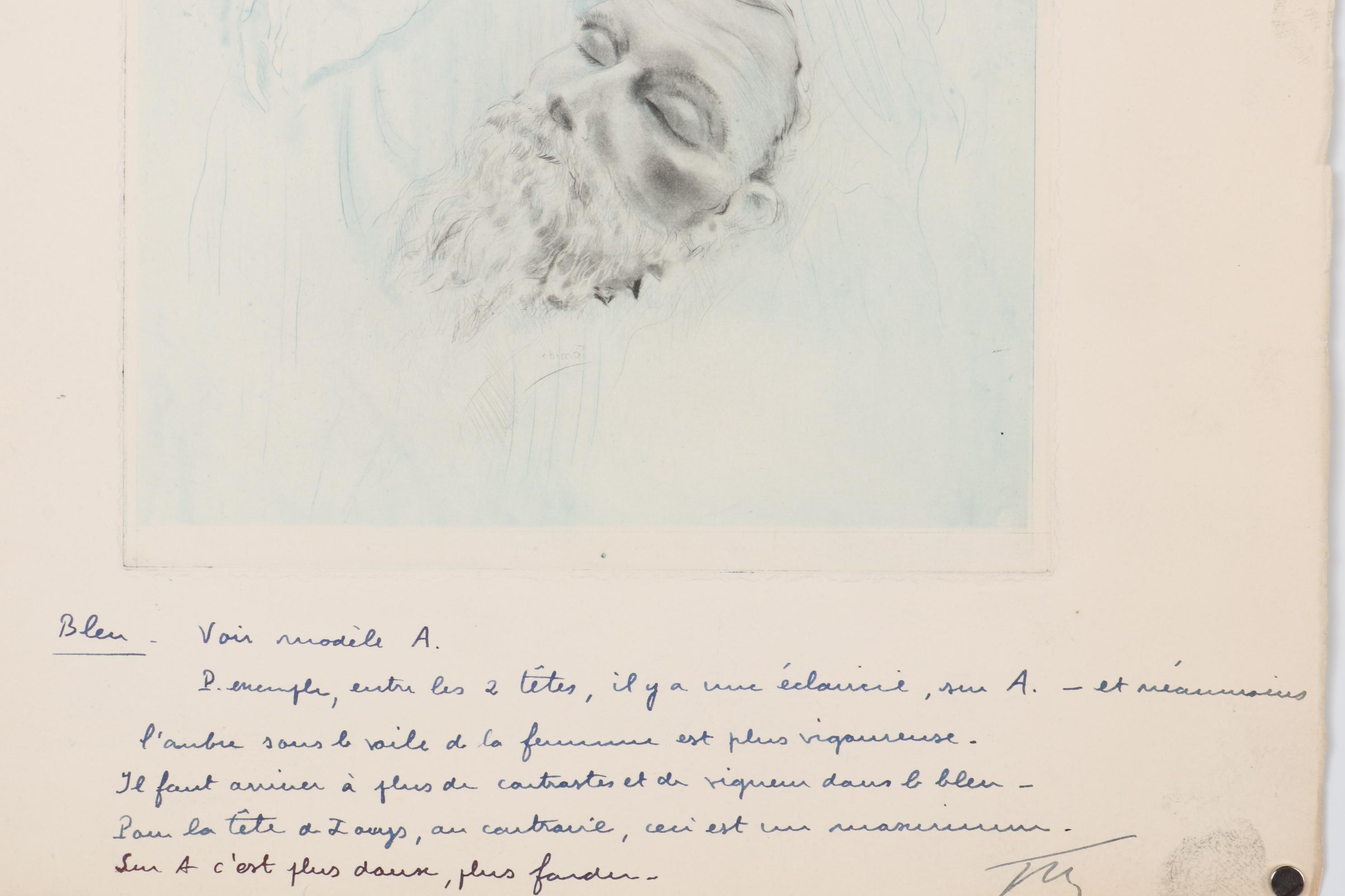 Edouard Jules Chimot Hand-Colored Etchings with Aquatint, Mid-20th Century