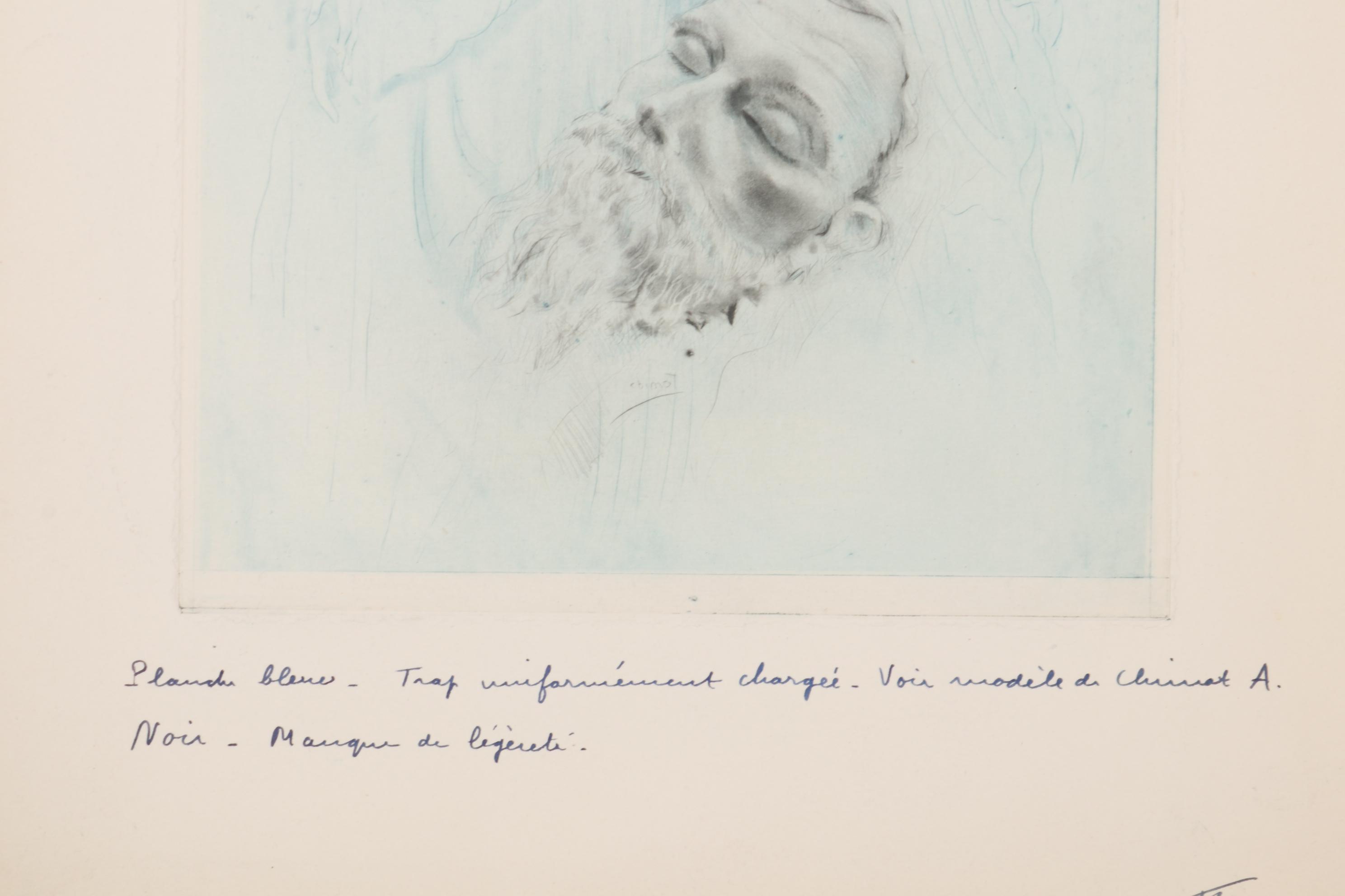 Edouard Jules Chimot Hand-Colored Etchings with Aquatint, Mid-20th Century