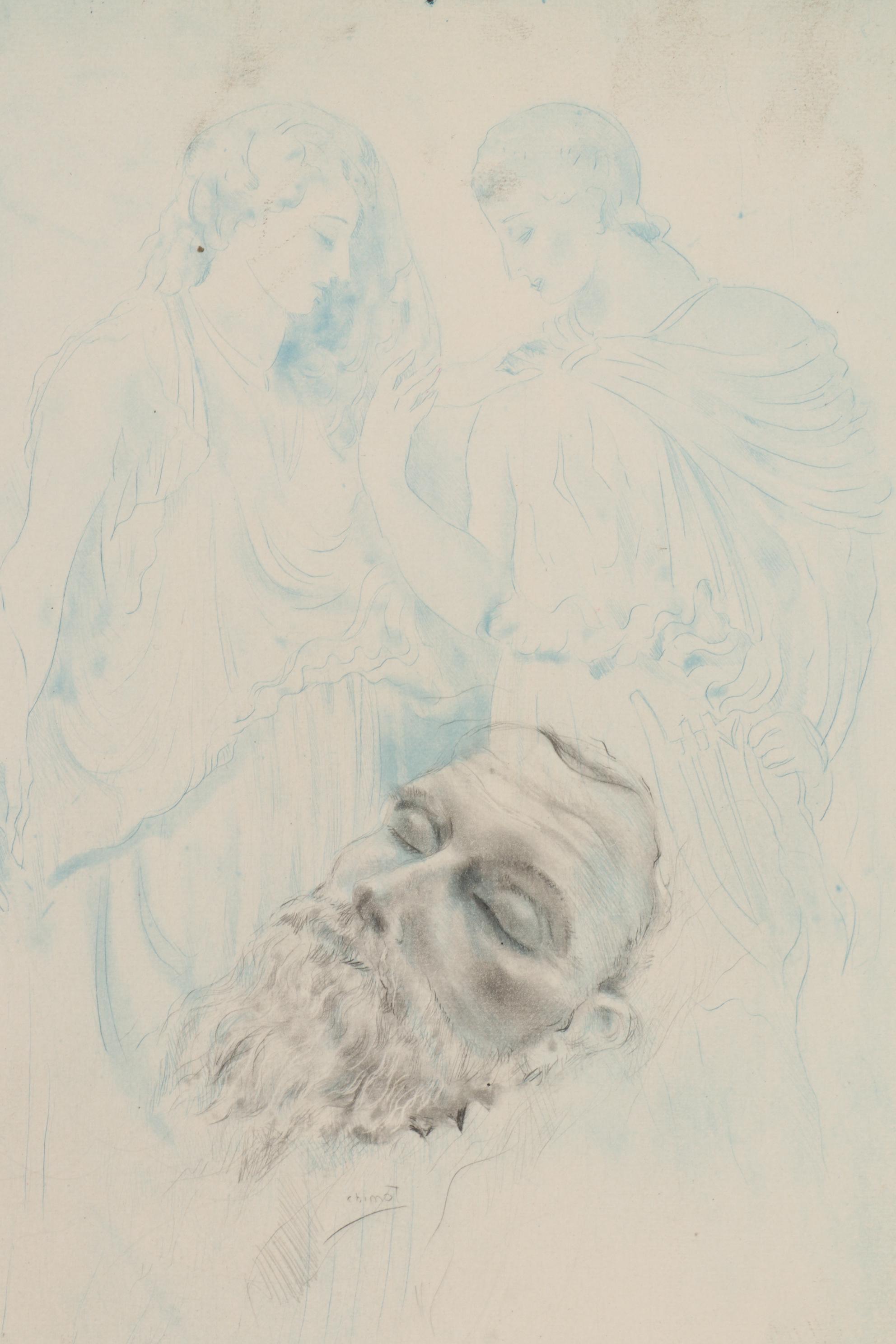 Edouard Jules Chimot Hand-Colored Etchings with Aquatint, Mid-20th Century