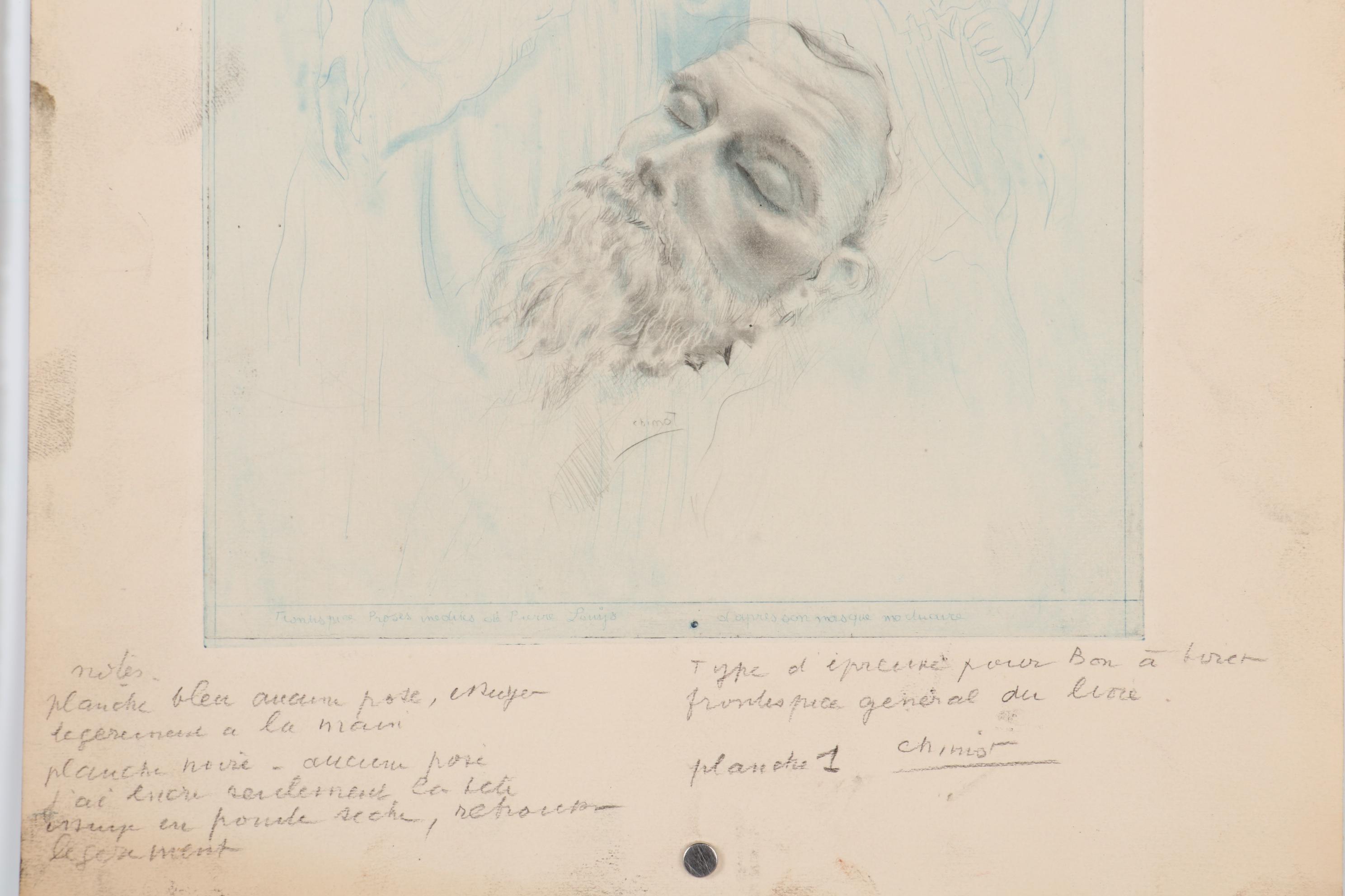 Edouard Jules Chimot Hand-Colored Etchings with Aquatint, Mid-20th Century