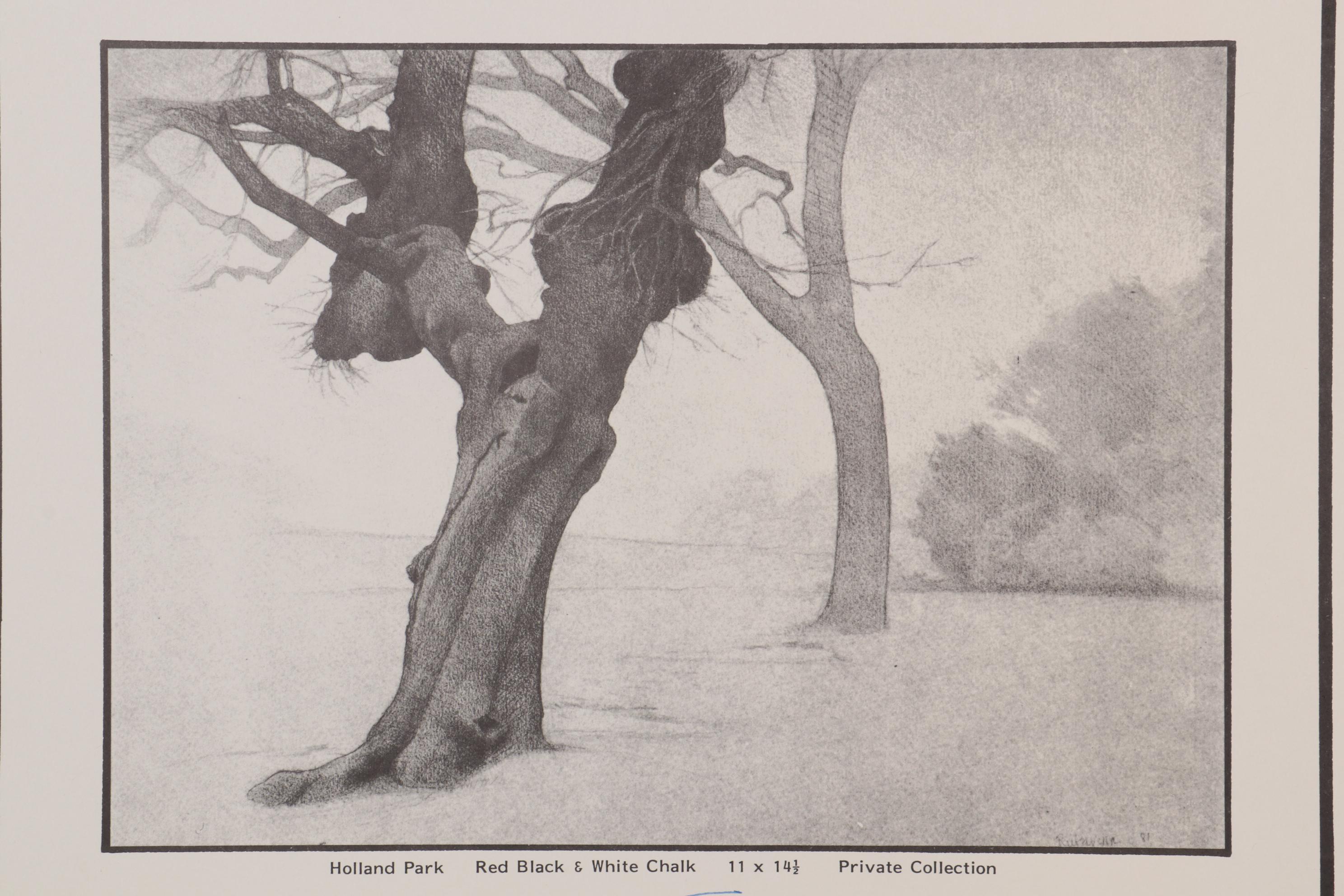 Timothy Rukavina Graphite Drawing and Exhibition Poster, Late 20th Century