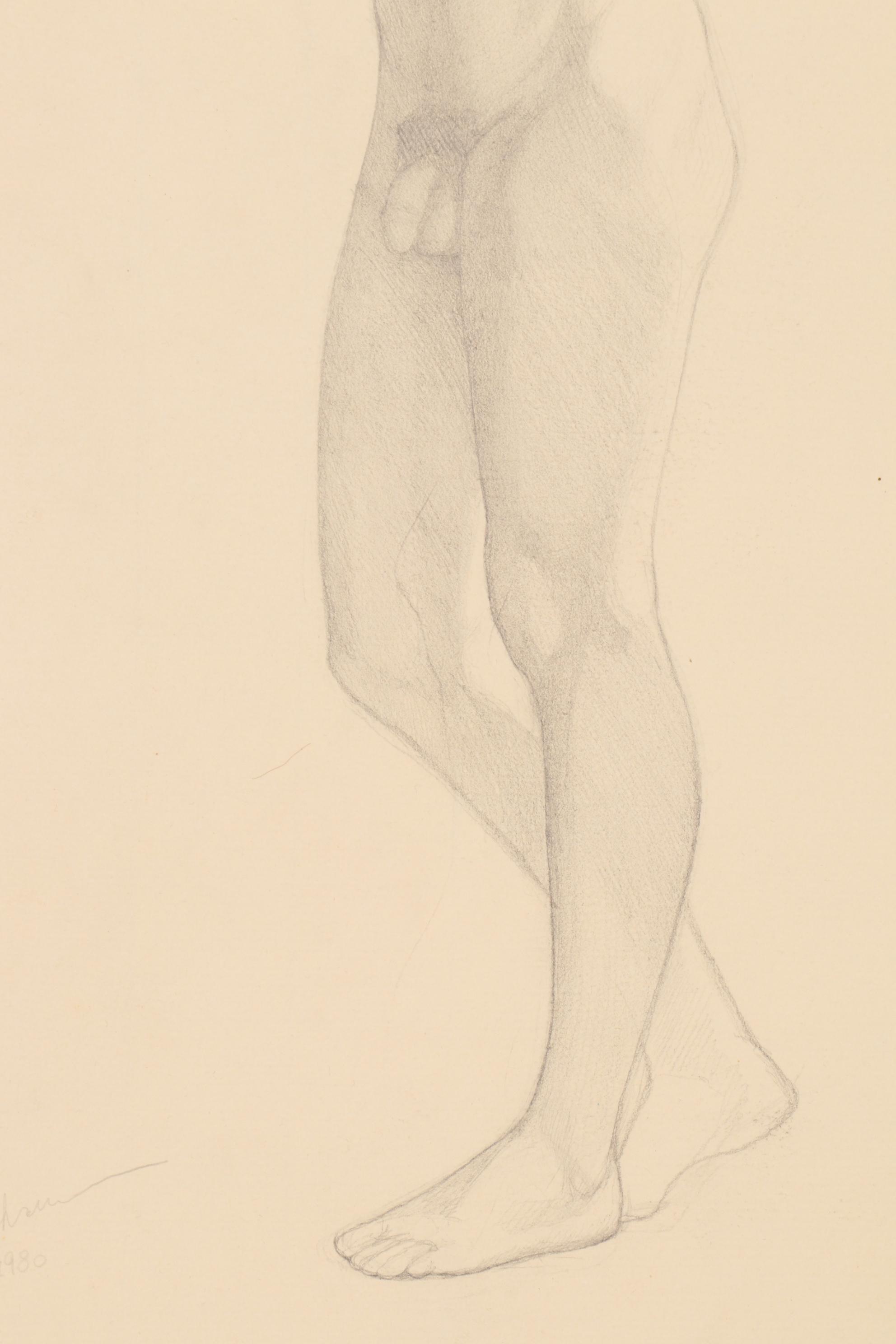 Timothy Rukavina Graphite Drawing and Exhibition Poster, Late 20th Century