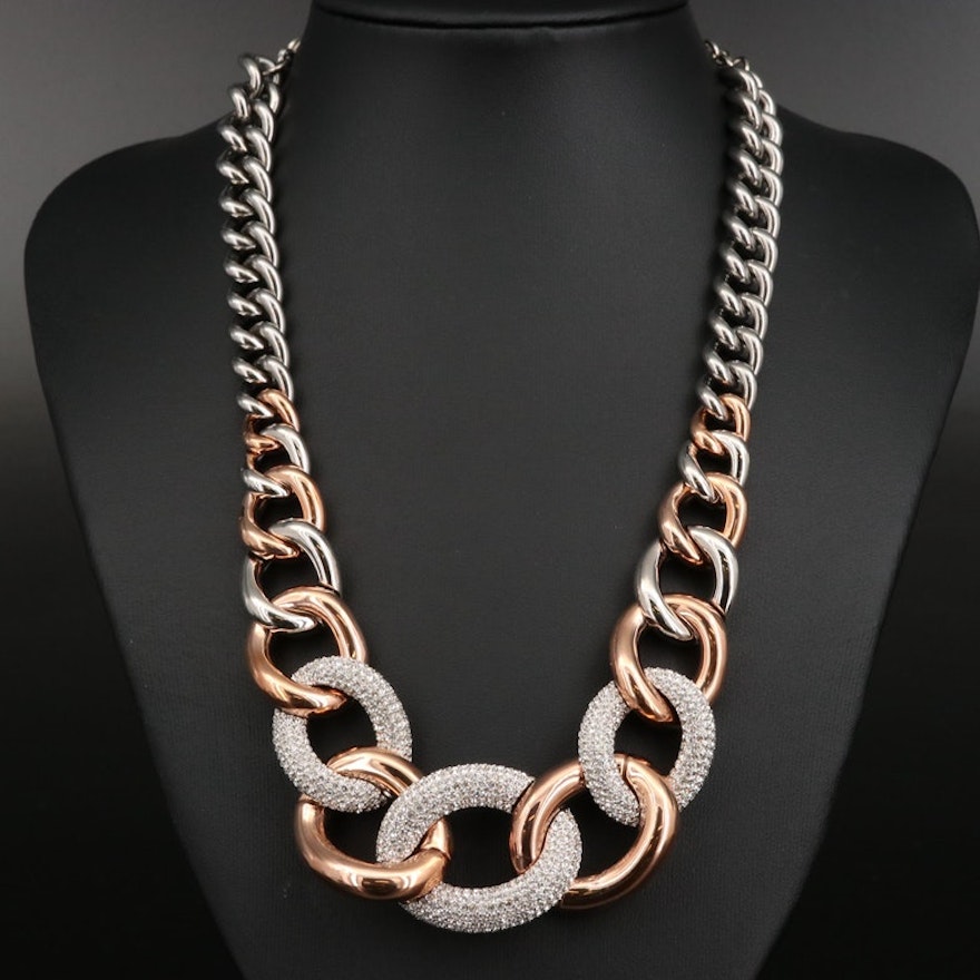 Swarovski "Bound" Crystal Curb Chain Necklace