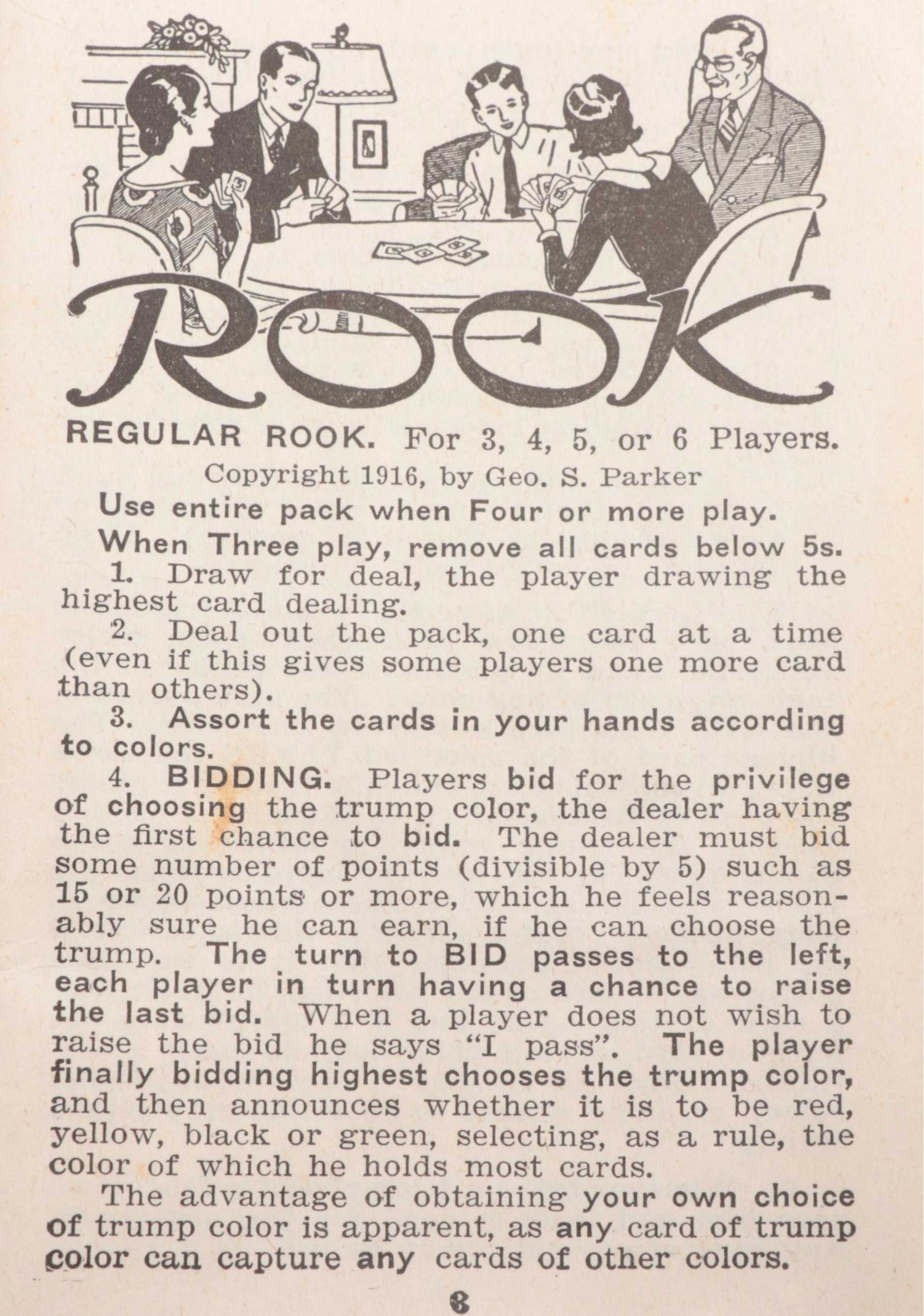 Parker Brothers "Rook" and Milton Bradley "Dragon Dominoes" Games, Vintage