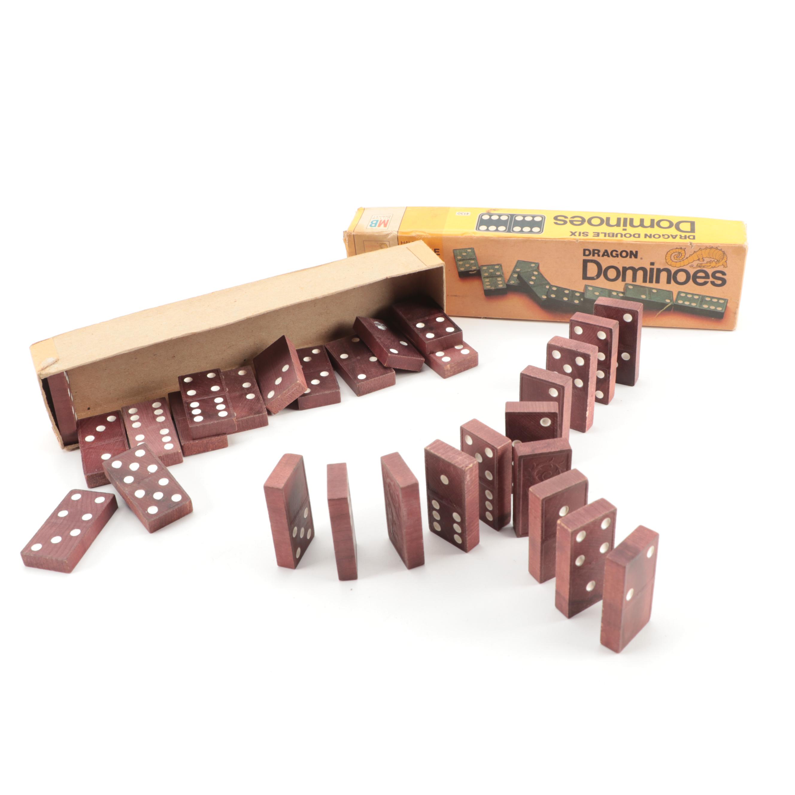 Parker Brothers "Rook" and Milton Bradley "Dragon Dominoes" Games, Vintage