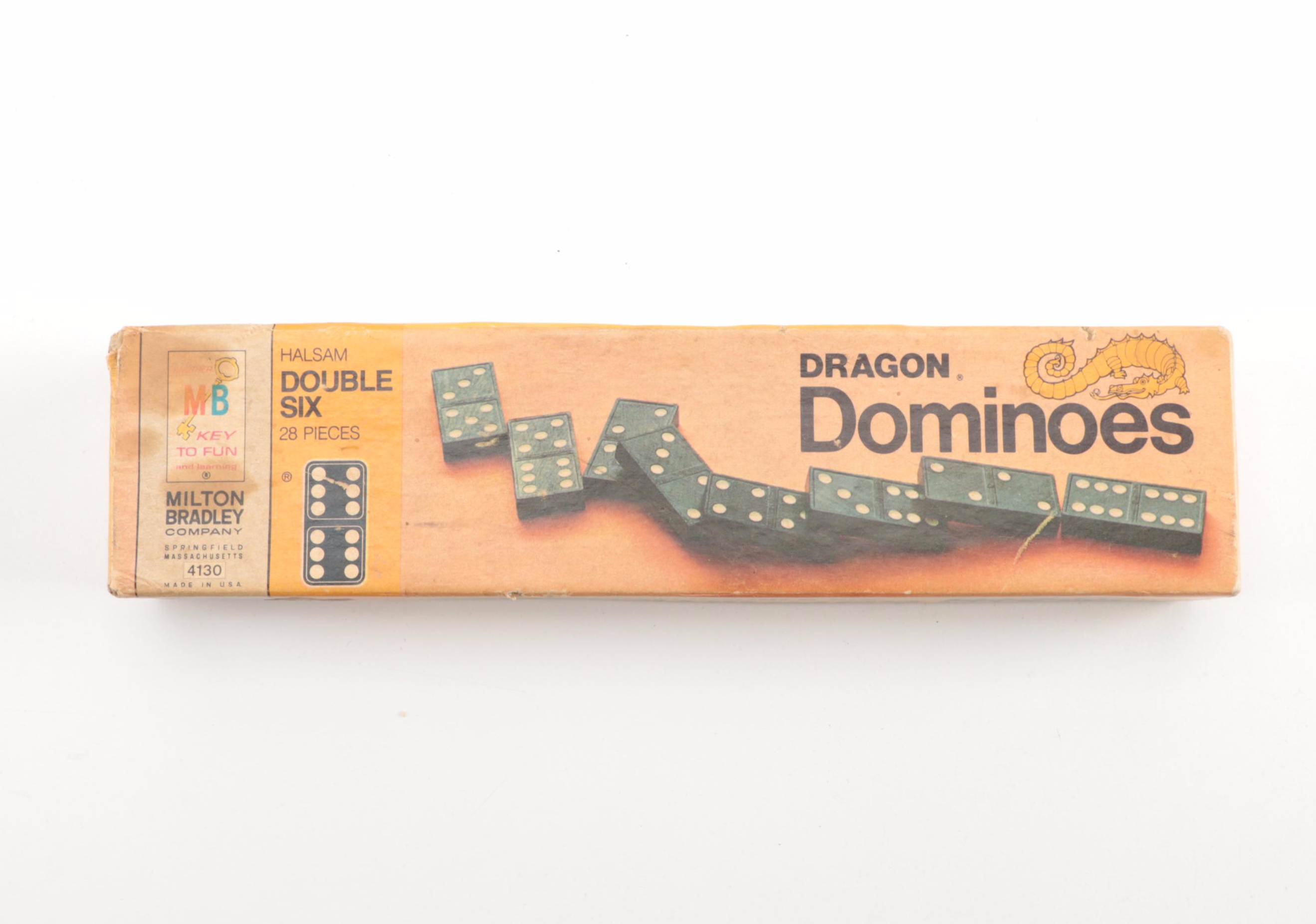 Parker Brothers "Rook" and Milton Bradley "Dragon Dominoes" Games, Vintage