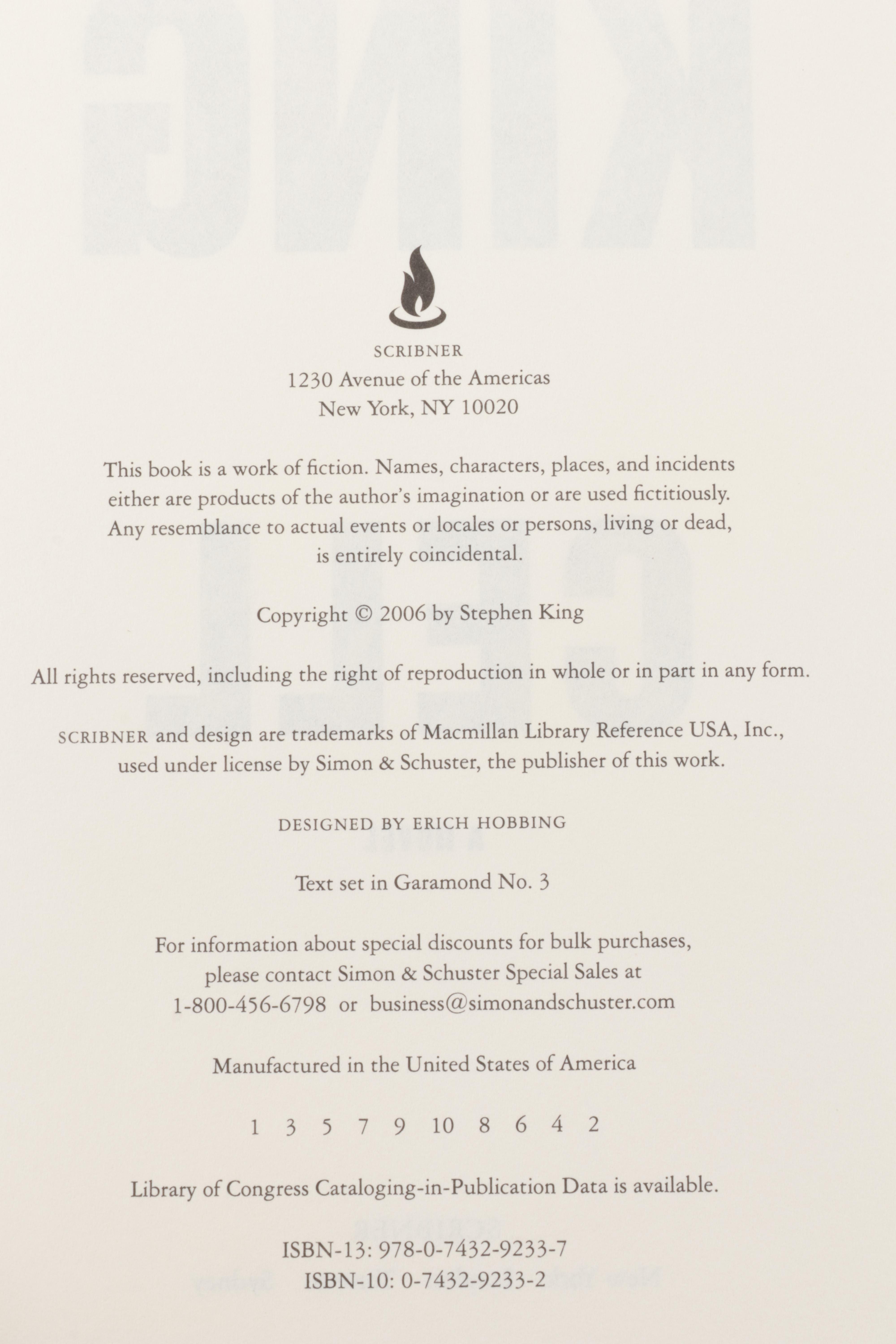 Stephen King's "Needful Things", "Insomnia", "Cell" First Edition, and Others