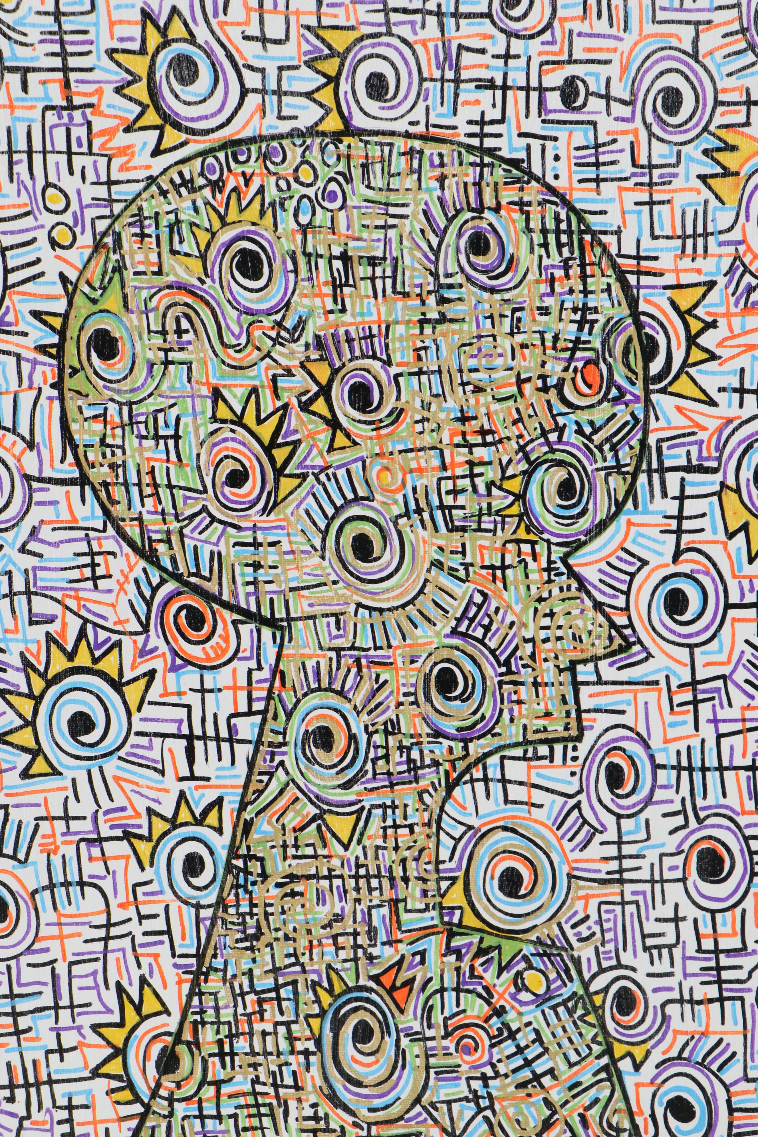 Lanre Buraimoh Acrylic Painting "State of Mind I," 2020