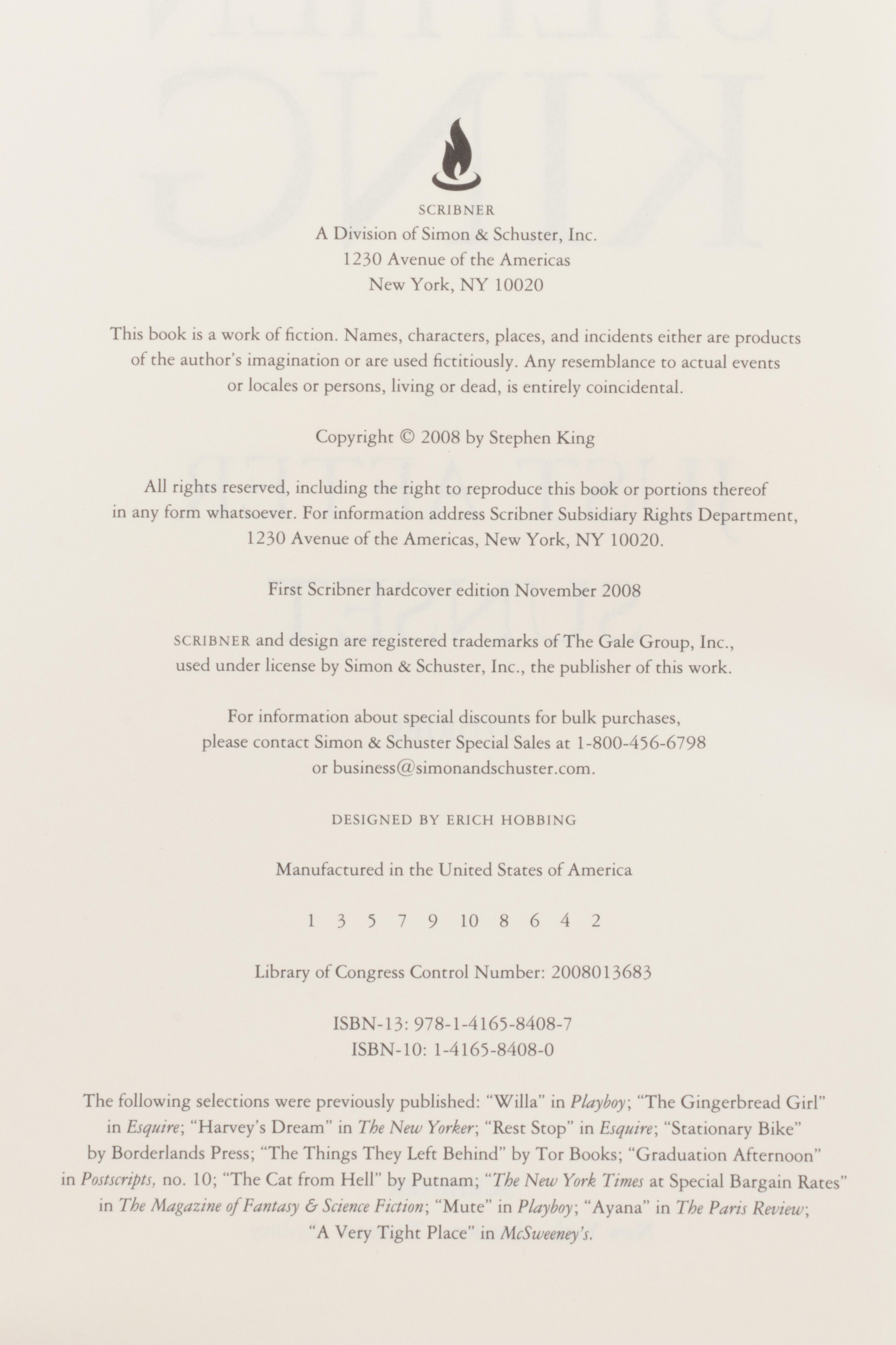 Stephen King's "Needful Things", "Insomnia", "Cell" First Edition, and Others