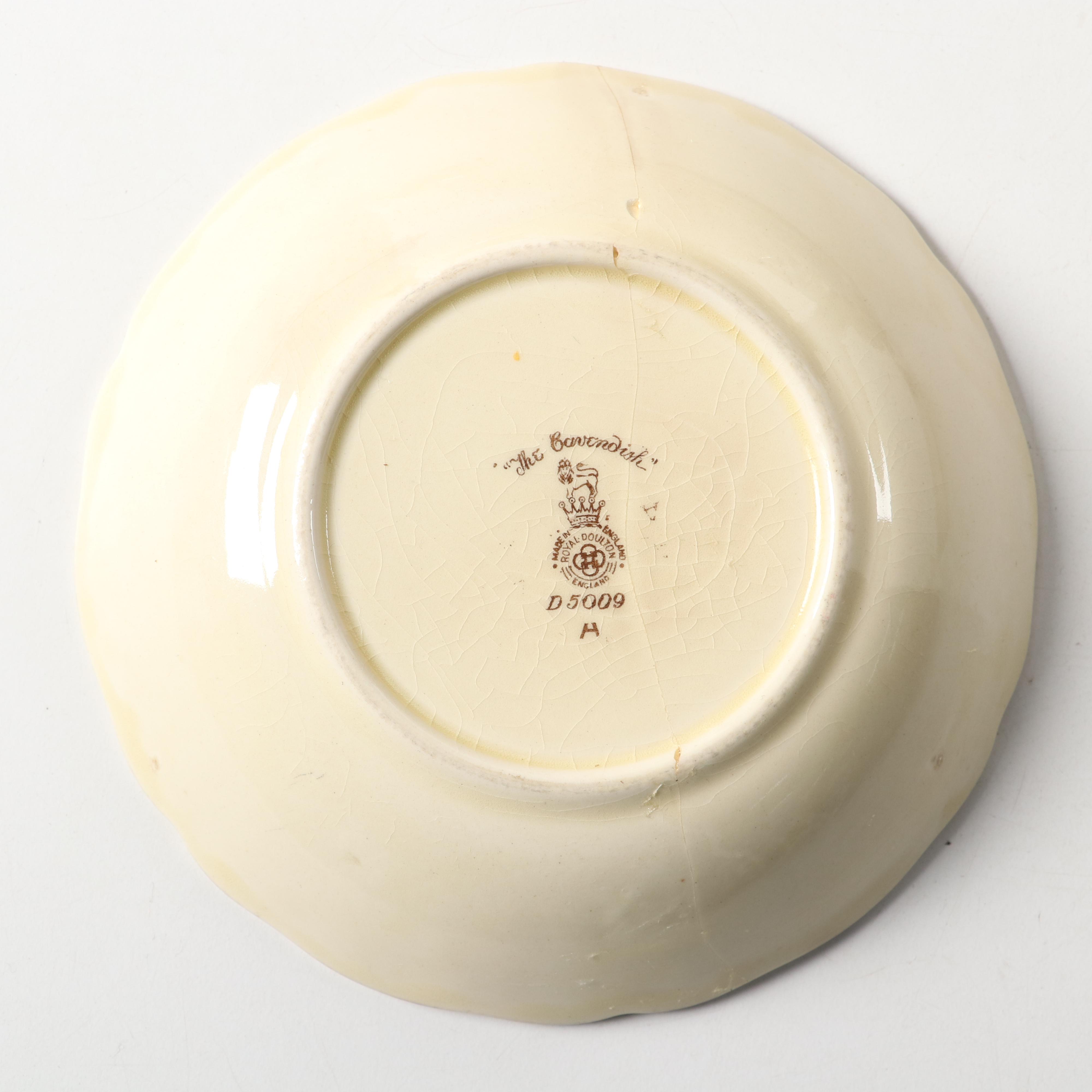 Royal Doulton "The Cavendish" Dinnerware, 1930–1956