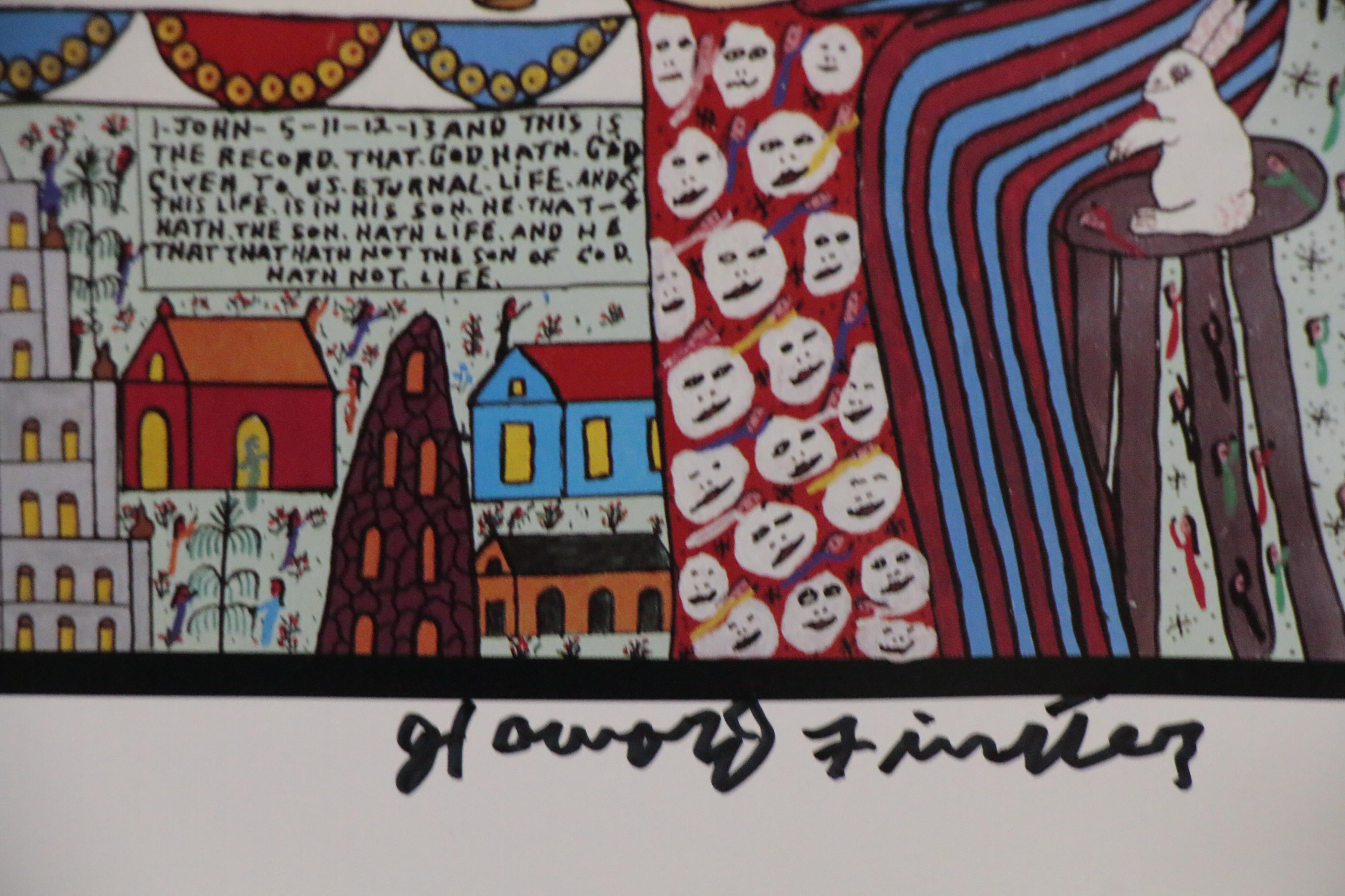 Howard Finster Offset Lithograph "The Lord's Last Supper"