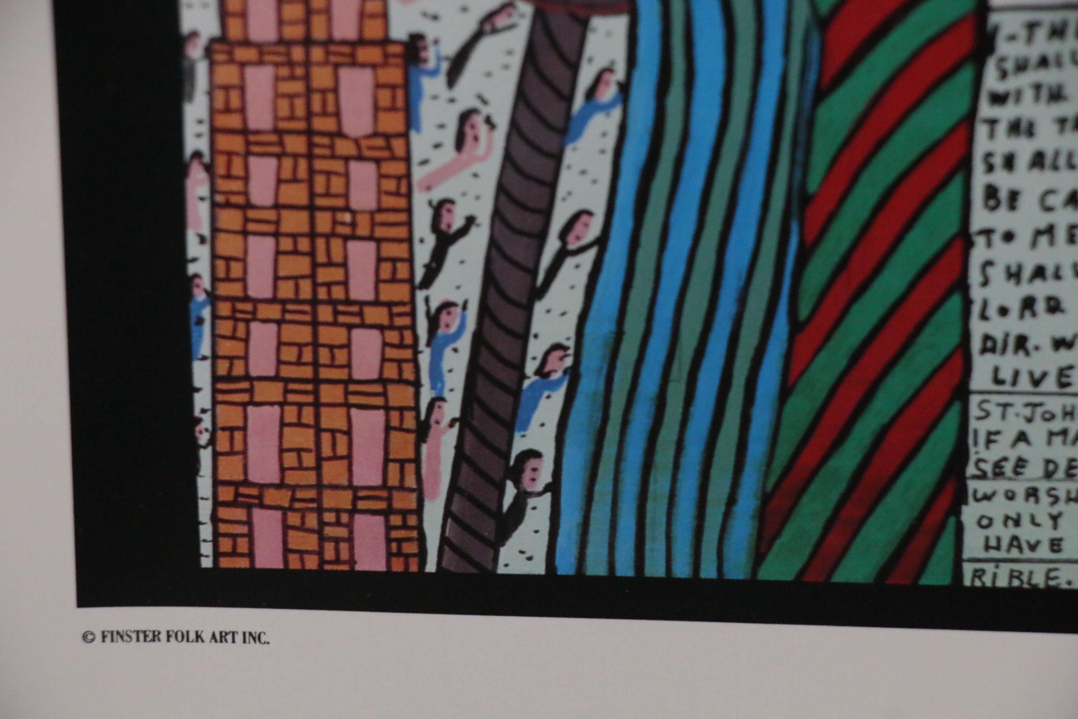 Howard Finster Offset Lithograph "The Lord's Last Supper"