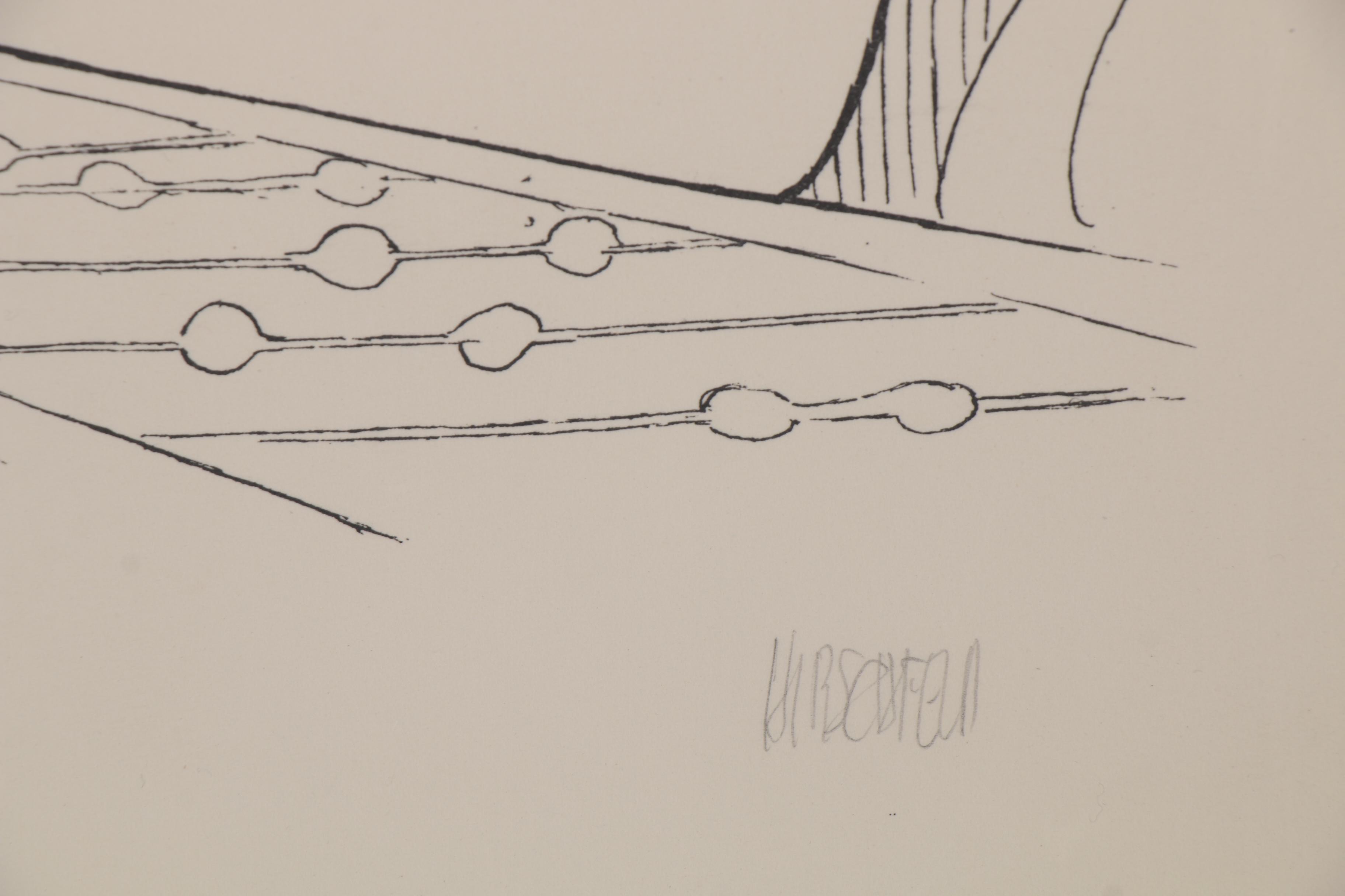 Al Hirschfeld Lithograph of the Beatles, Late 20th Century