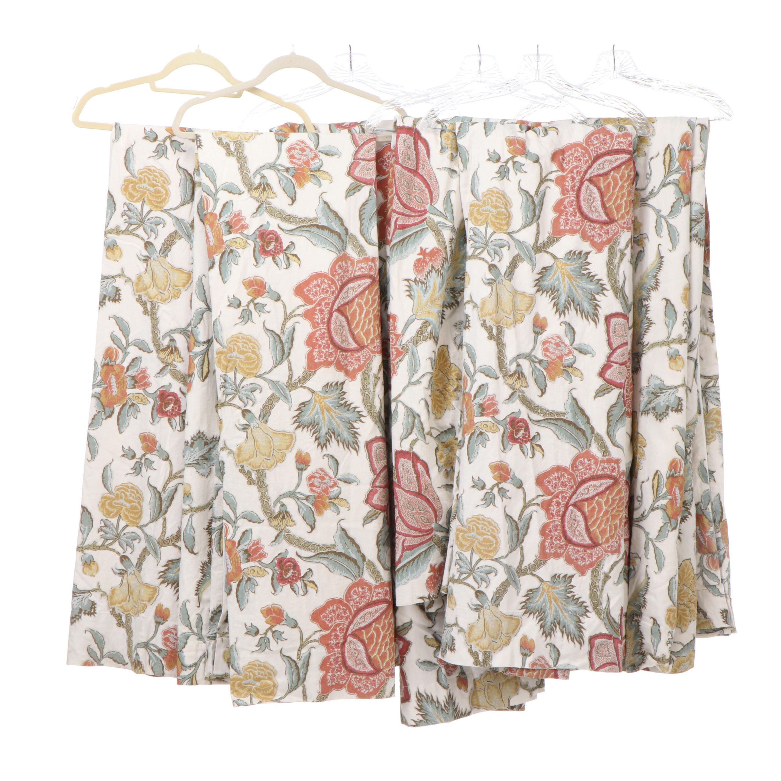 Pottery Barn "Cynthia Palampore" Linen Curtains