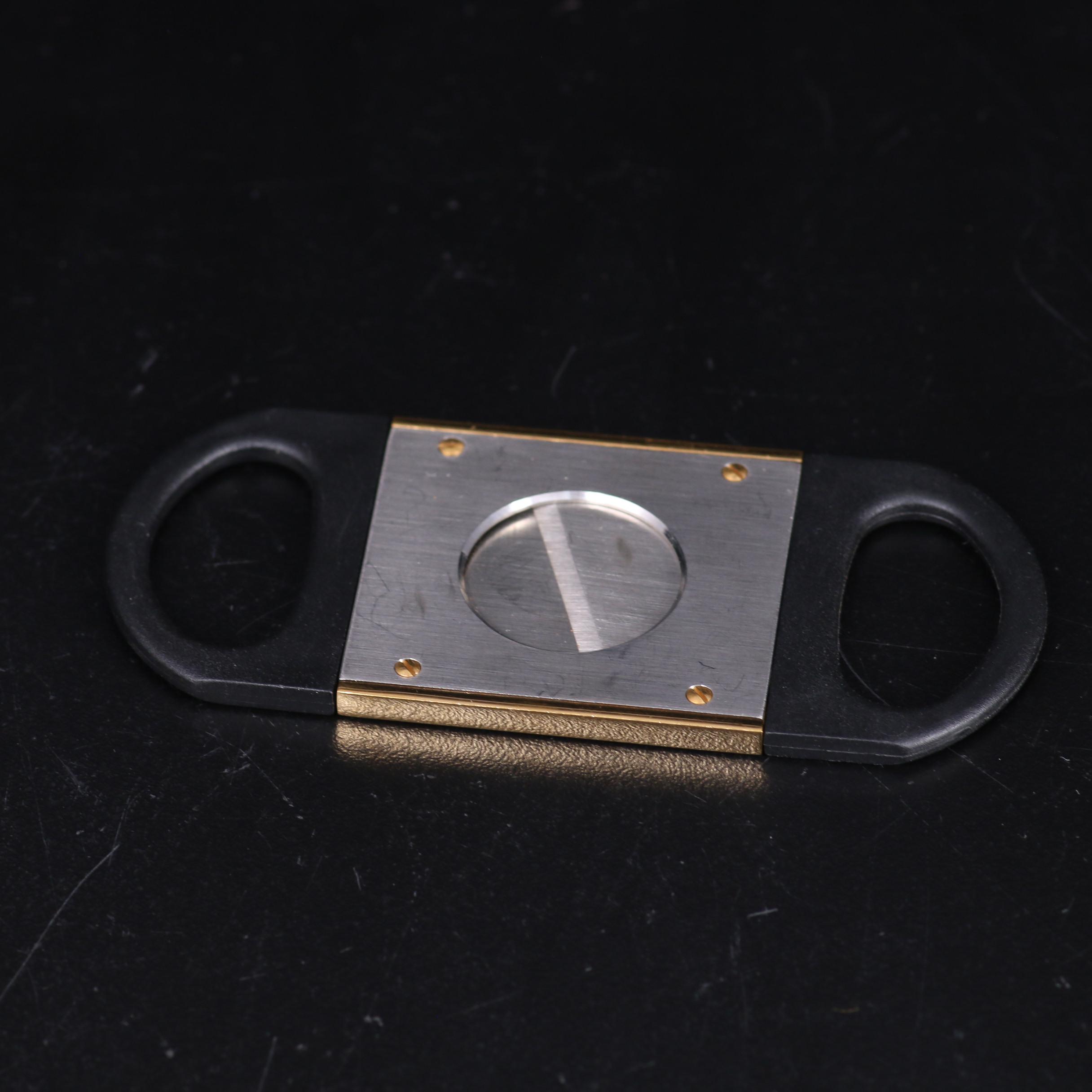 Dunhill Gold Lighter and Cigar Cutter in Original Packaging, Mid-20th Century