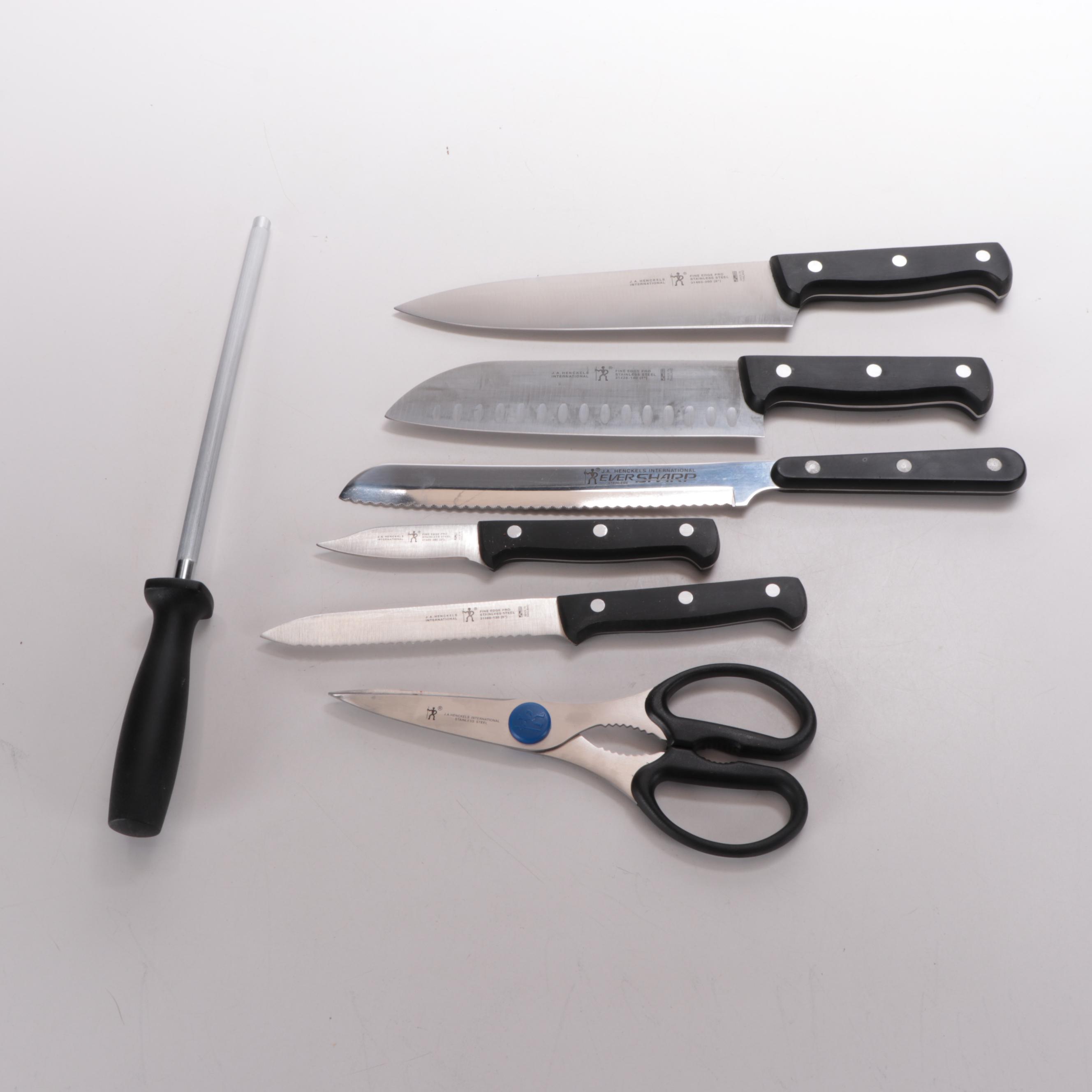J.A. Henckels International Fine Edge Pro Knives and Knife Block