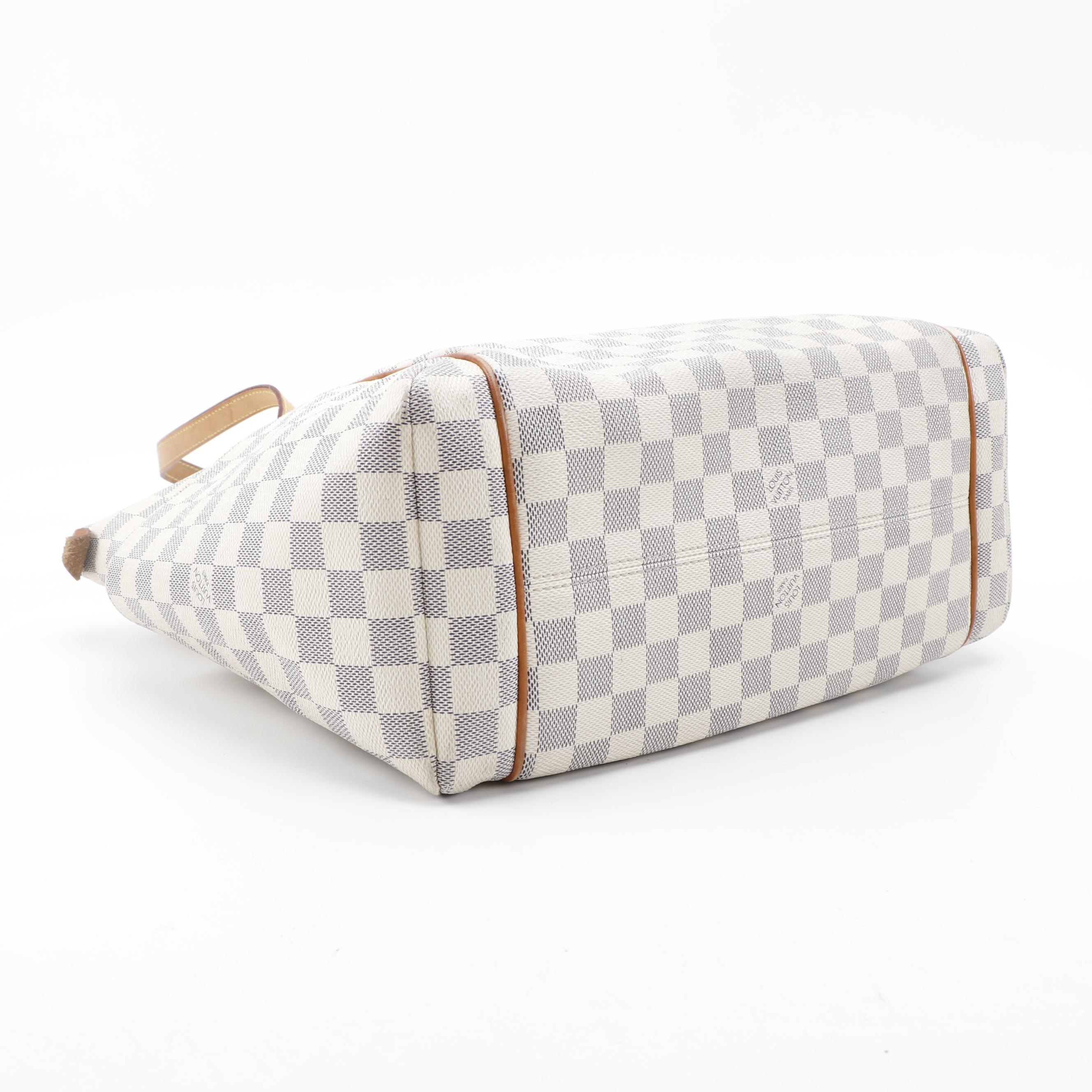 Louis Vuitton Totally MM in Damier Azur Canvas with Vachetta Leather Trim