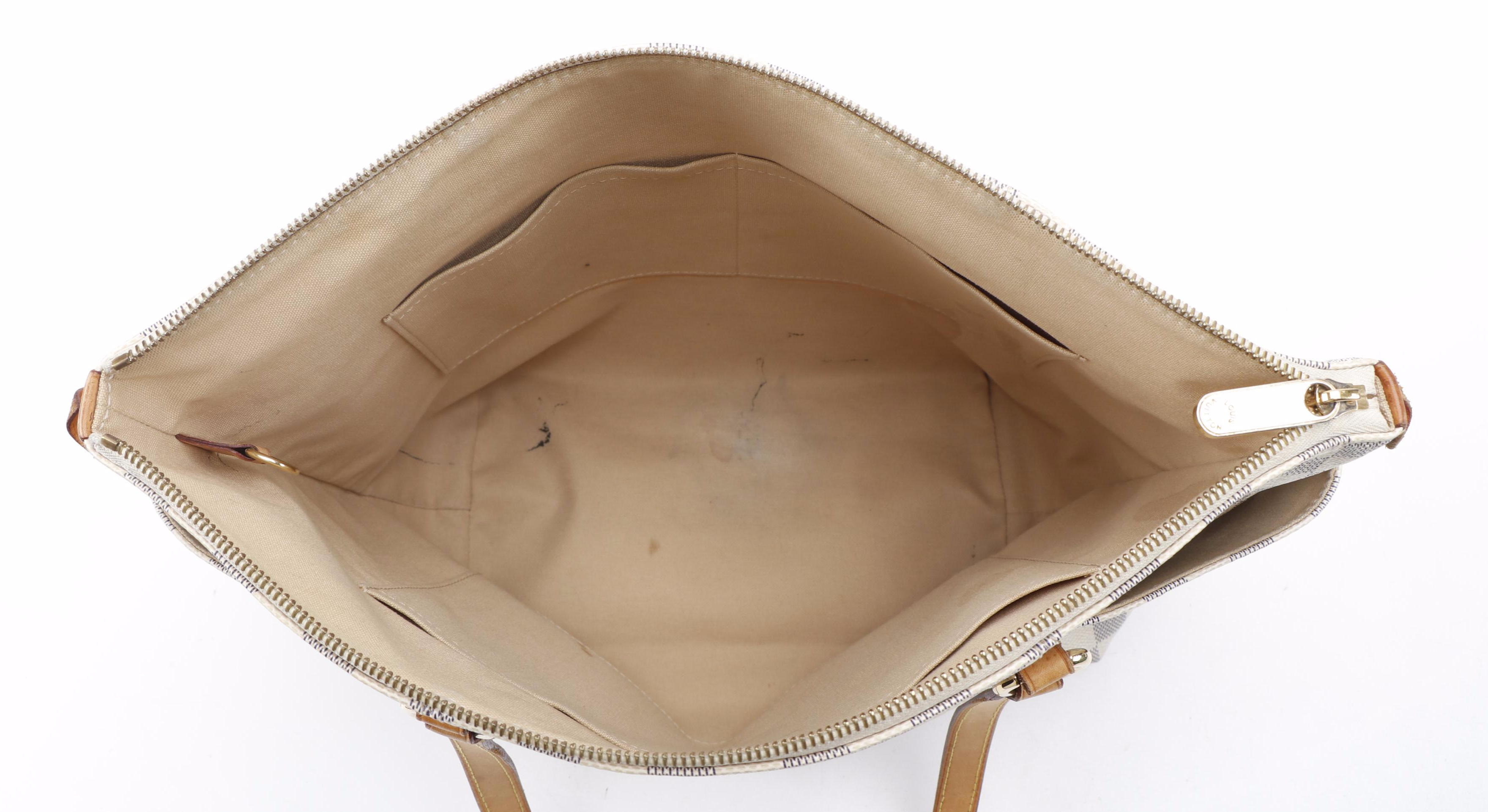 Louis Vuitton Totally MM in Damier Azur Canvas with Vachetta Leather Trim