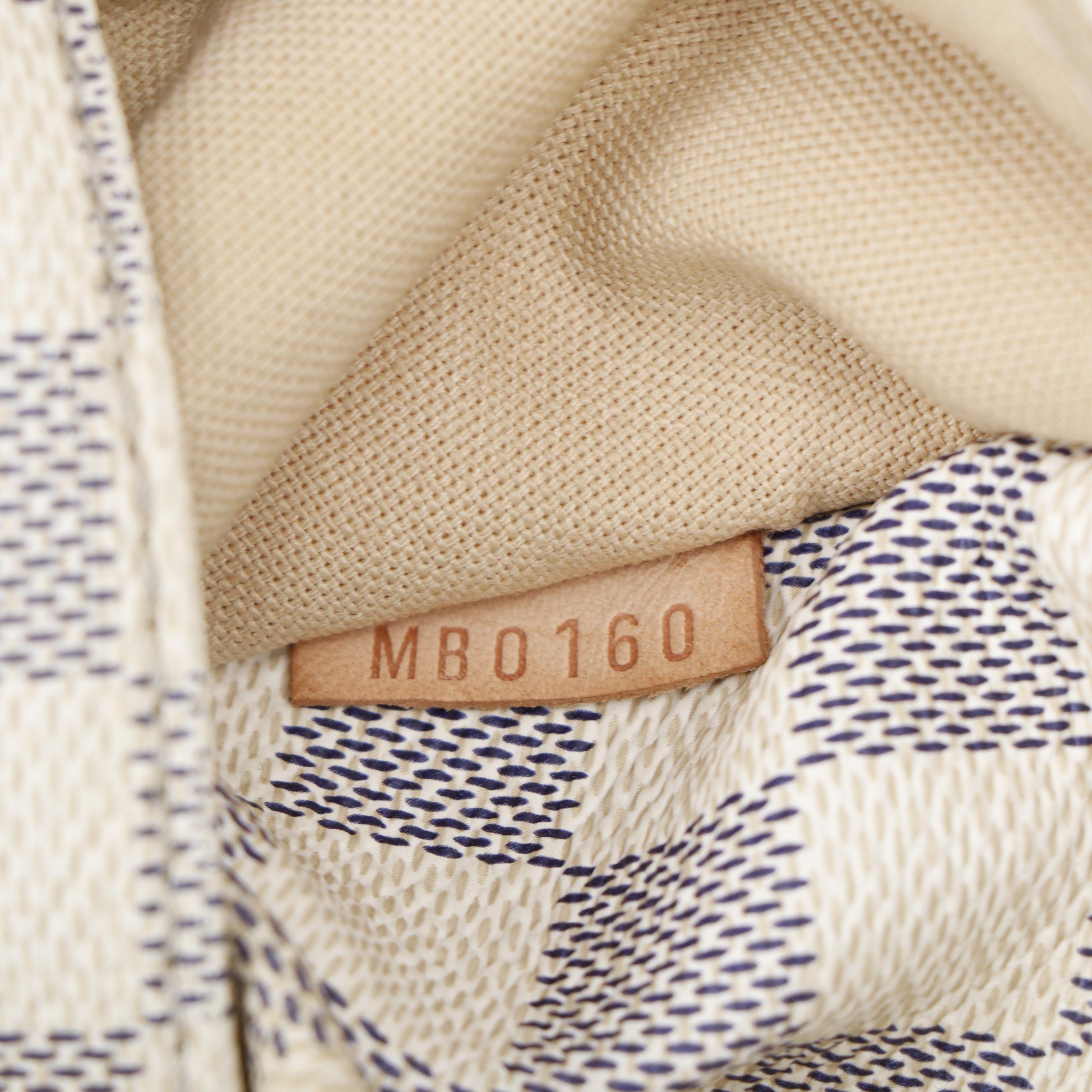 Louis Vuitton Totally MM in Damier Azur Canvas with Vachetta Leather Trim