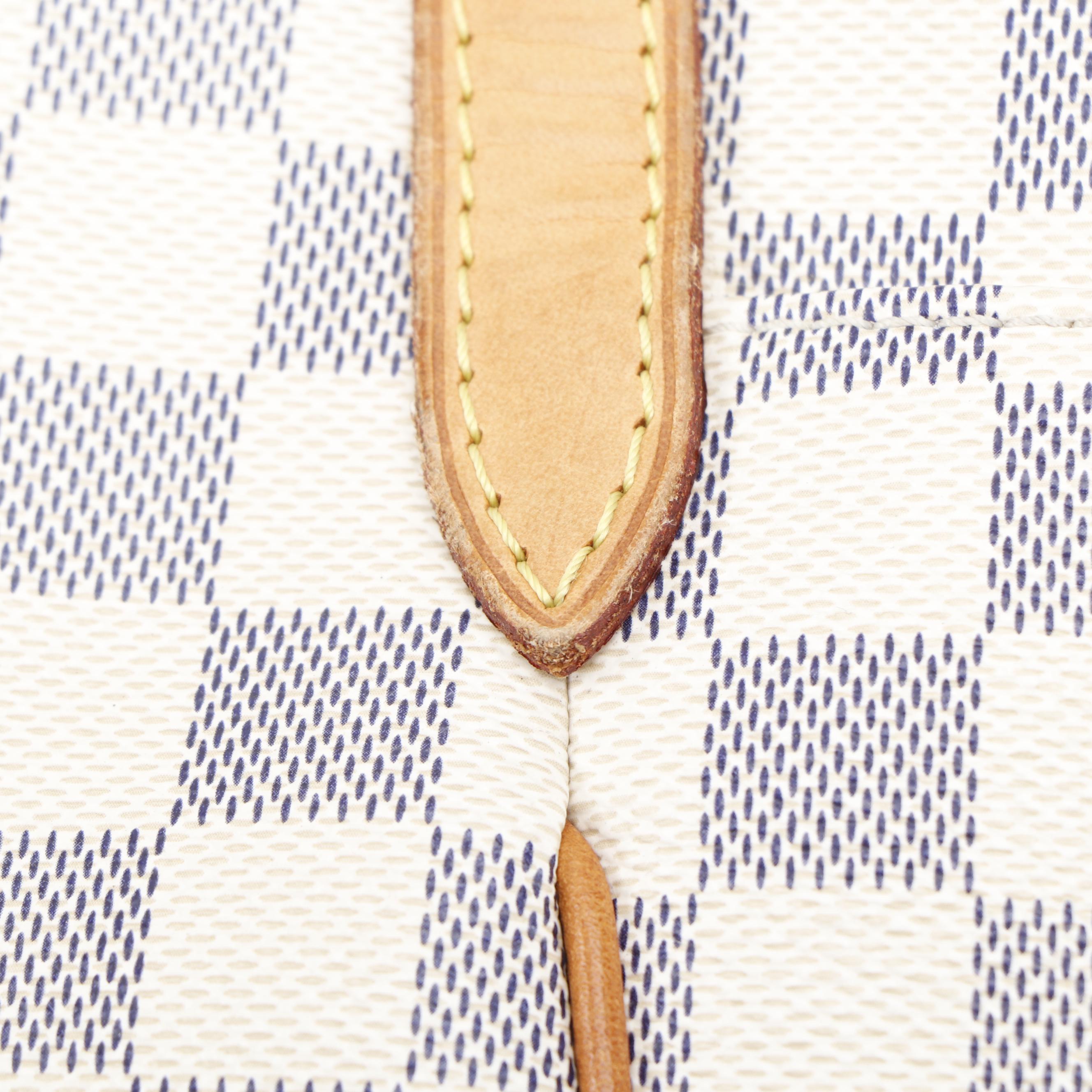 Louis Vuitton Totally MM in Damier Azur Canvas with Vachetta Leather Trim