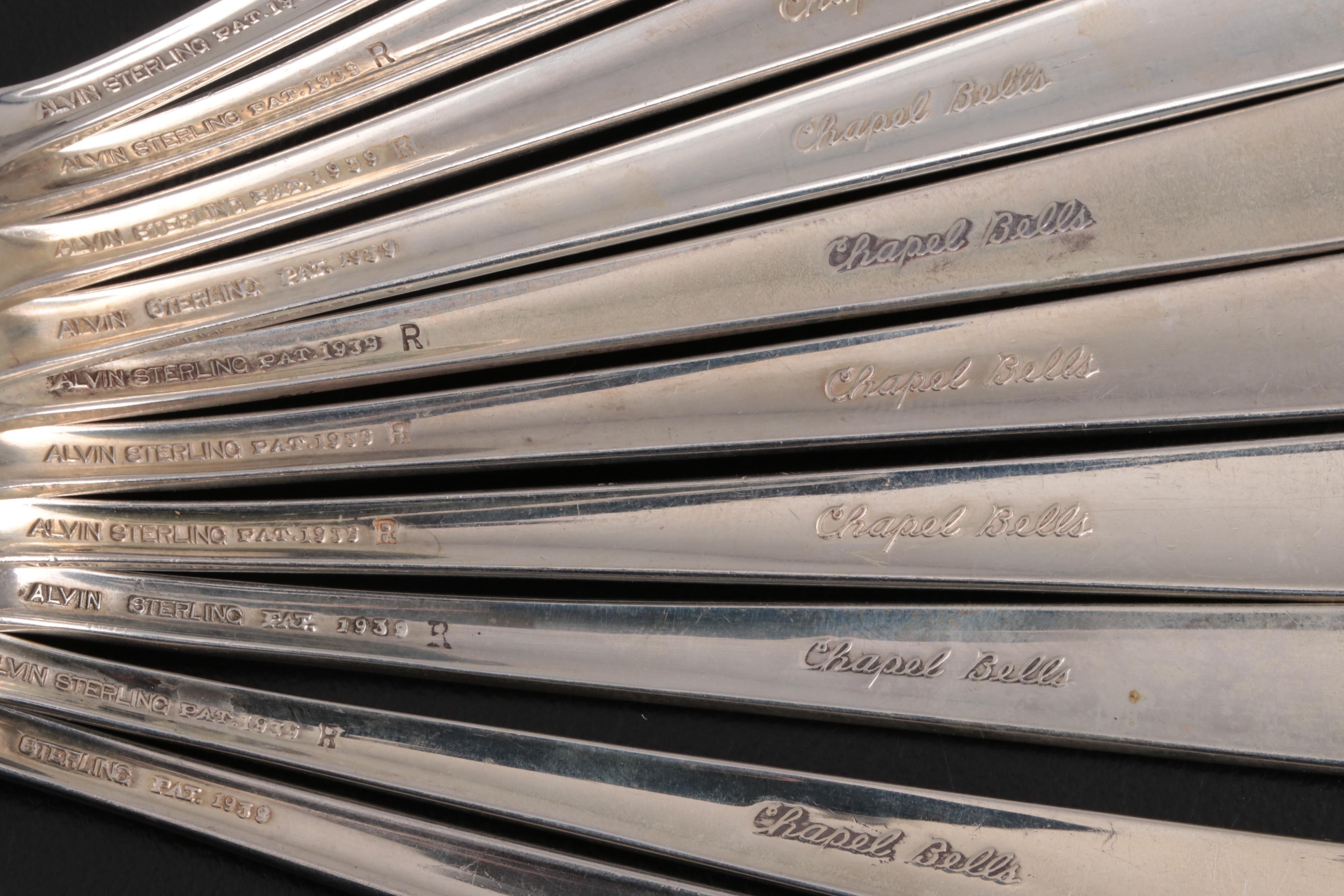 Alvin "Chapel Bells" Sterling Silver Flatware, 1939–1992