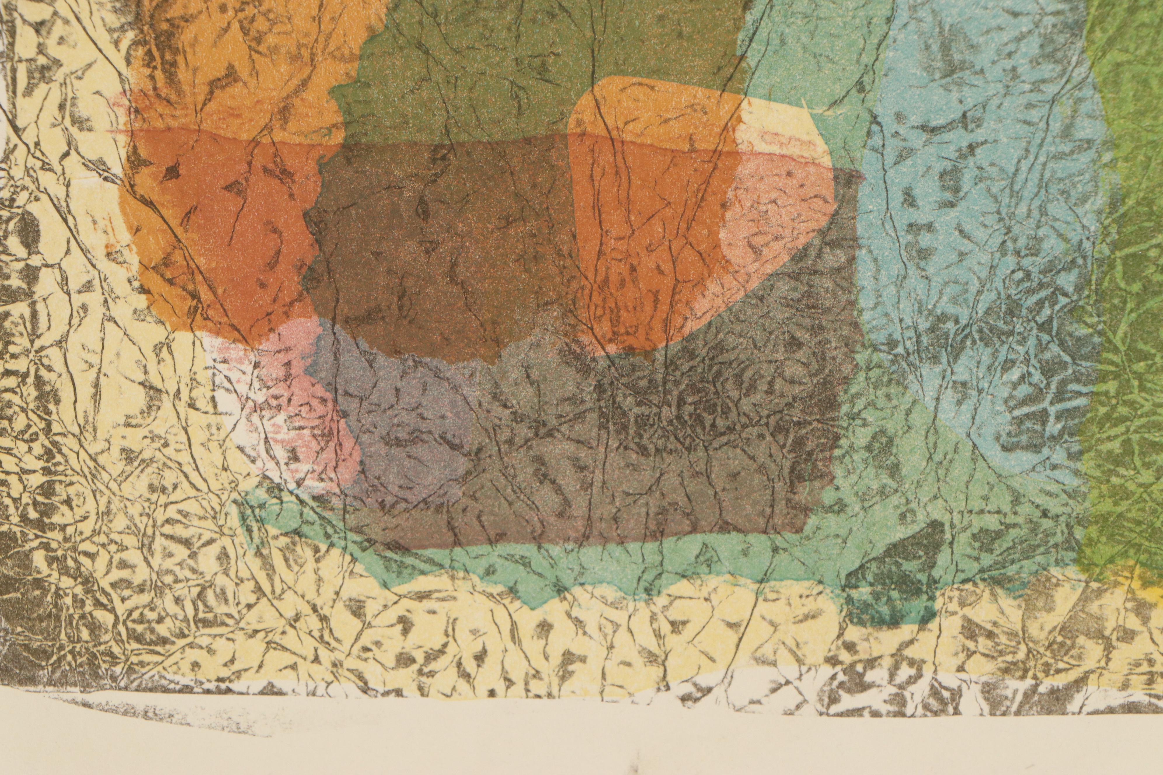 Irving Amen Abstract Lithograph, Late 20th Century