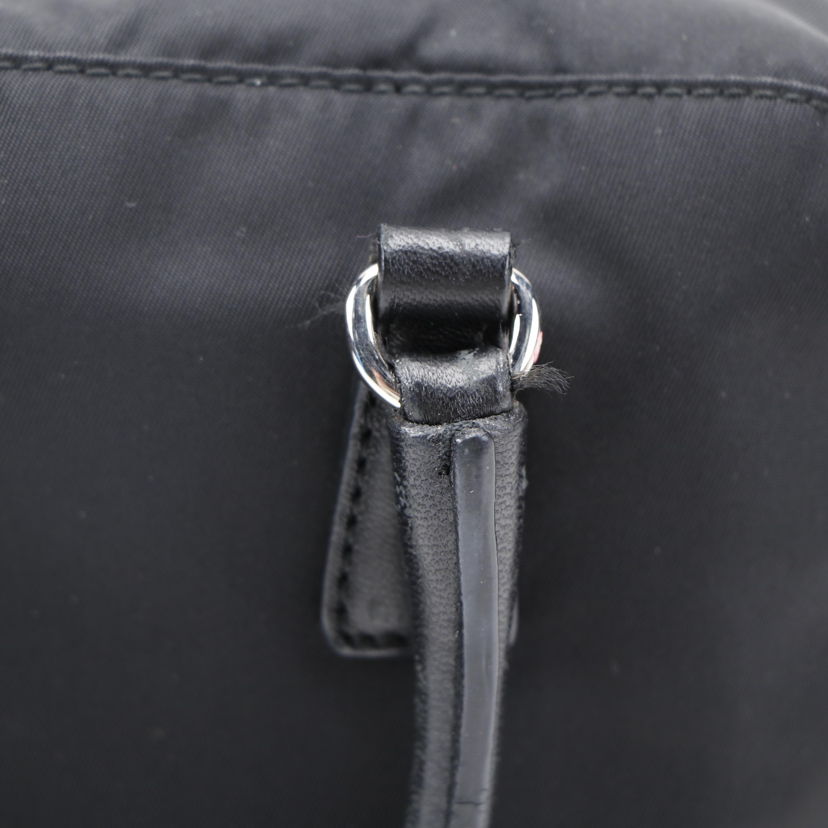 Prada Evening Heart Mini Satchel Bag in Black Nylon and Leather