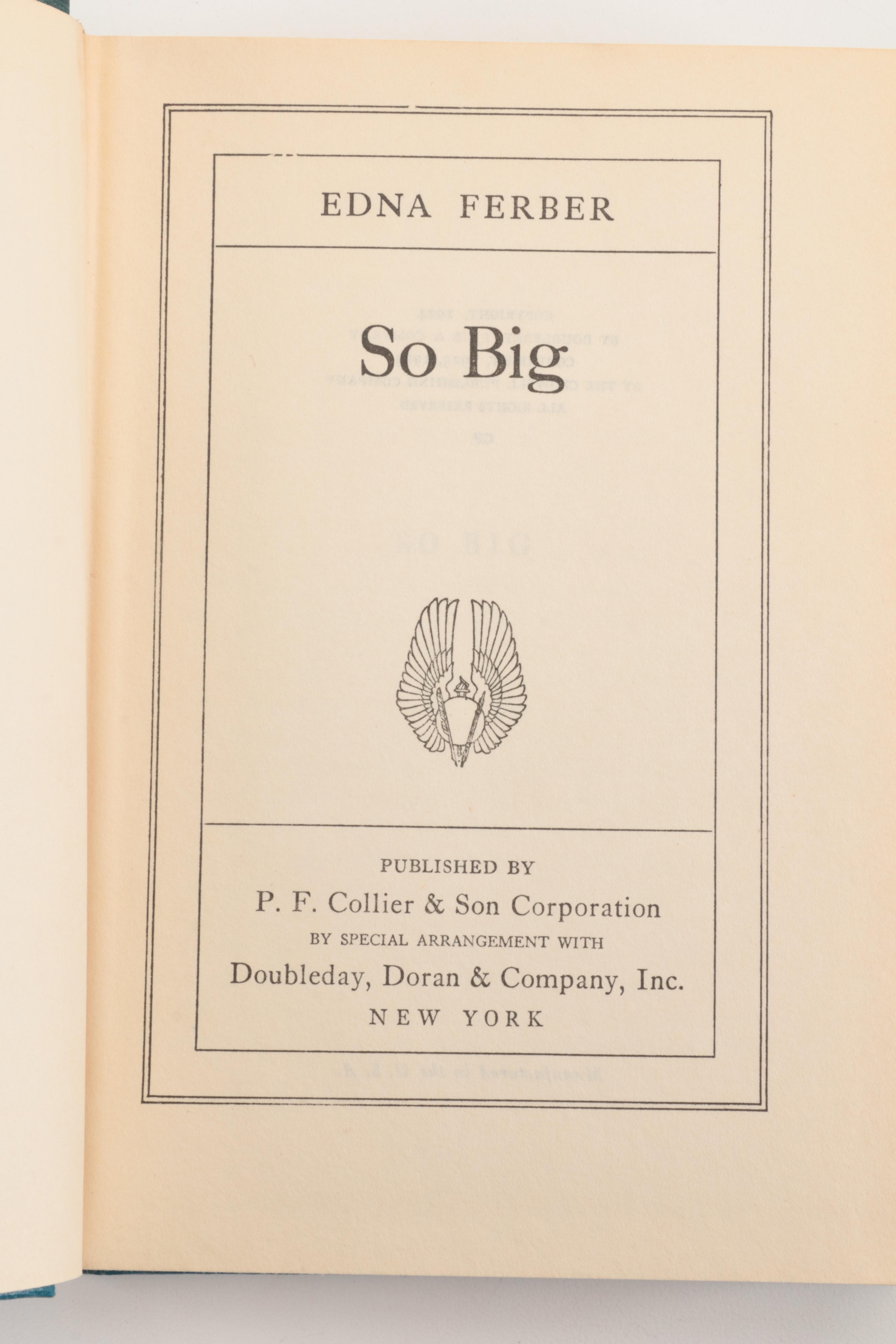 Edna Ferber Six-Volume Book Set Including "Show Boat" and "American Beauty"