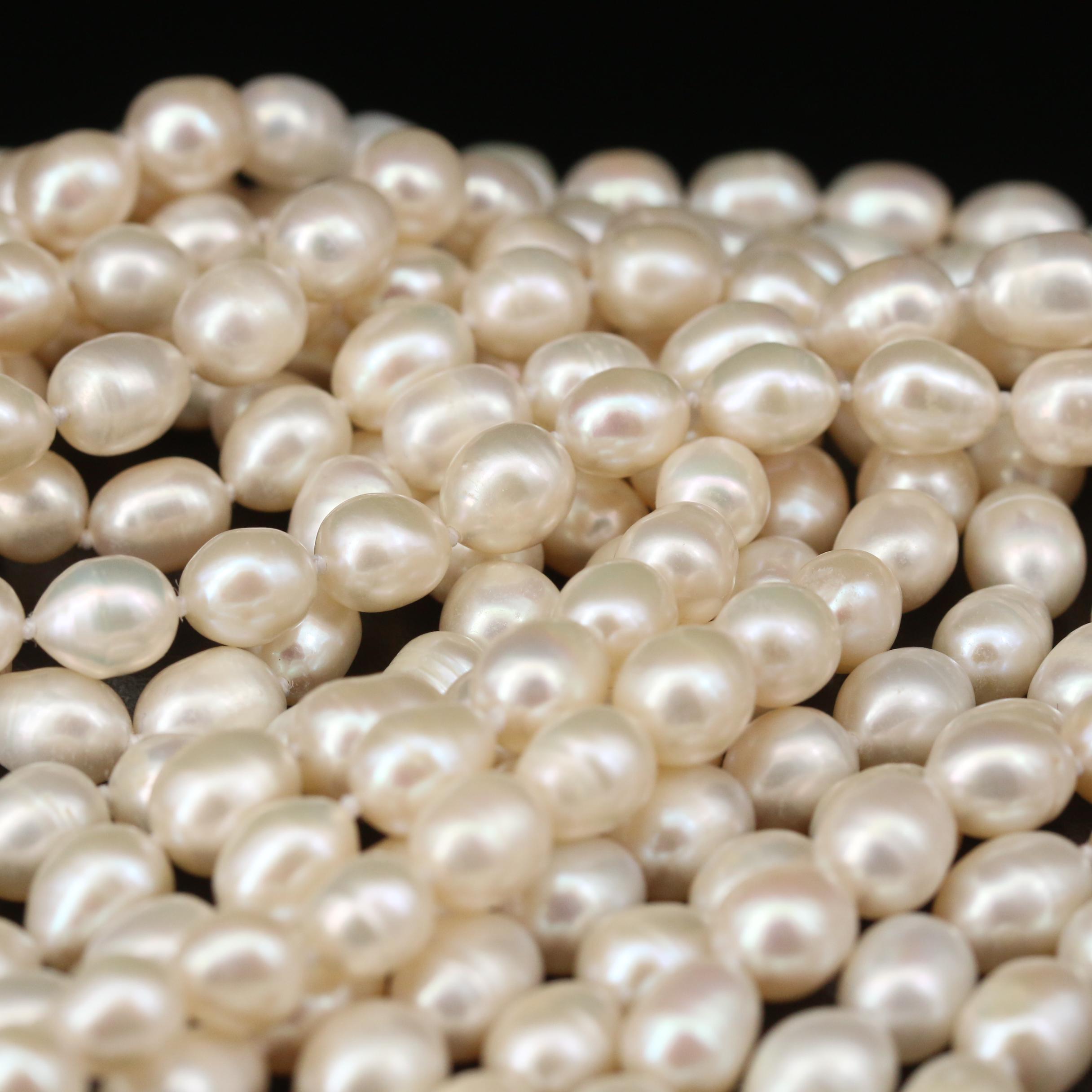 Endless Rope Length Pearl Necklace