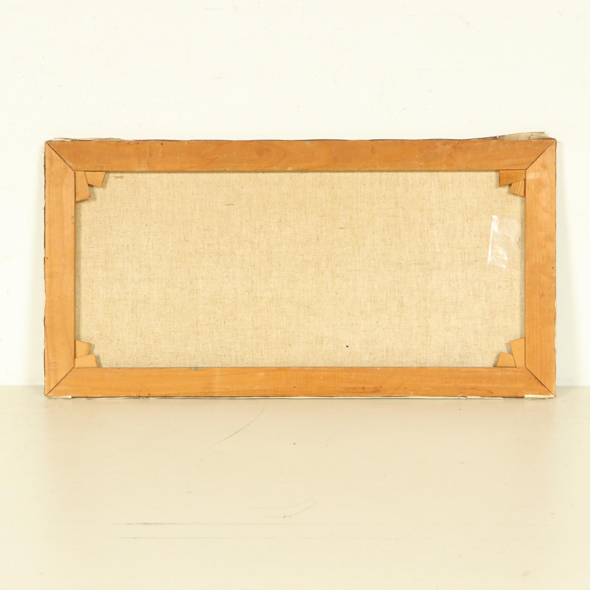 Impressionist Style Oil Painting of Iberian Coastal City, 20th Century