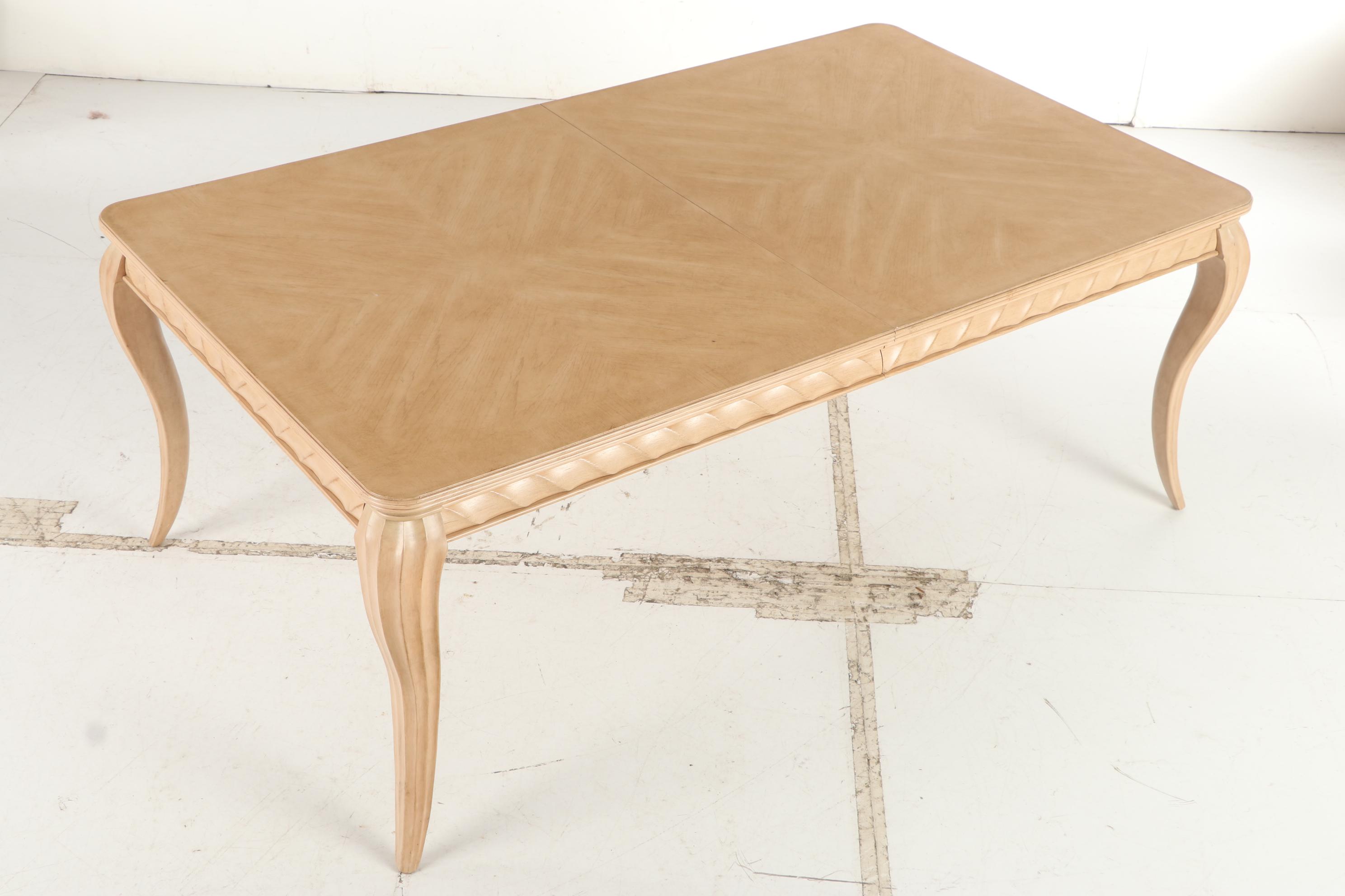 Bernhardt Blonde Wood Seven-Piece Dining Set