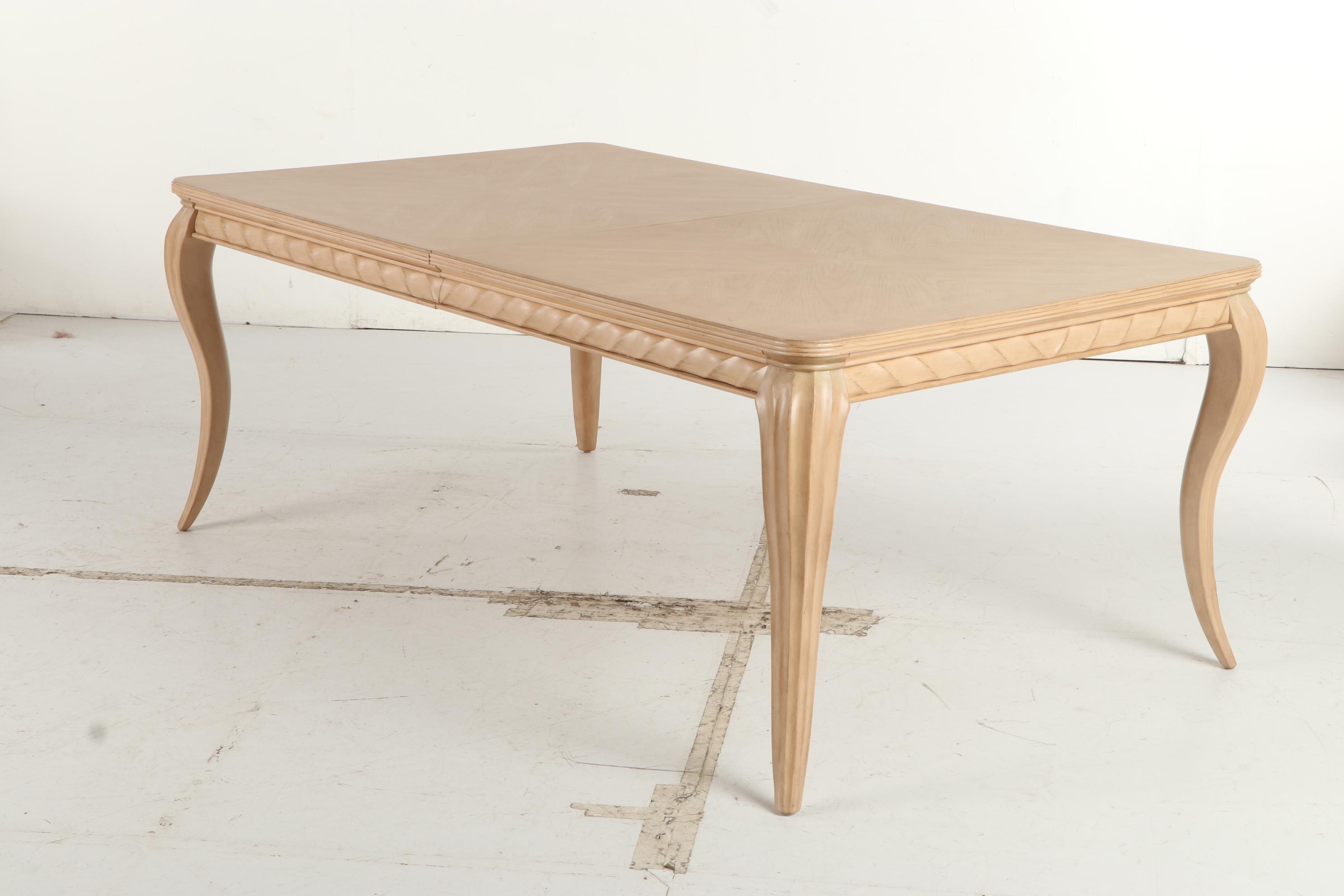 Bernhardt Blonde Wood Seven-Piece Dining Set