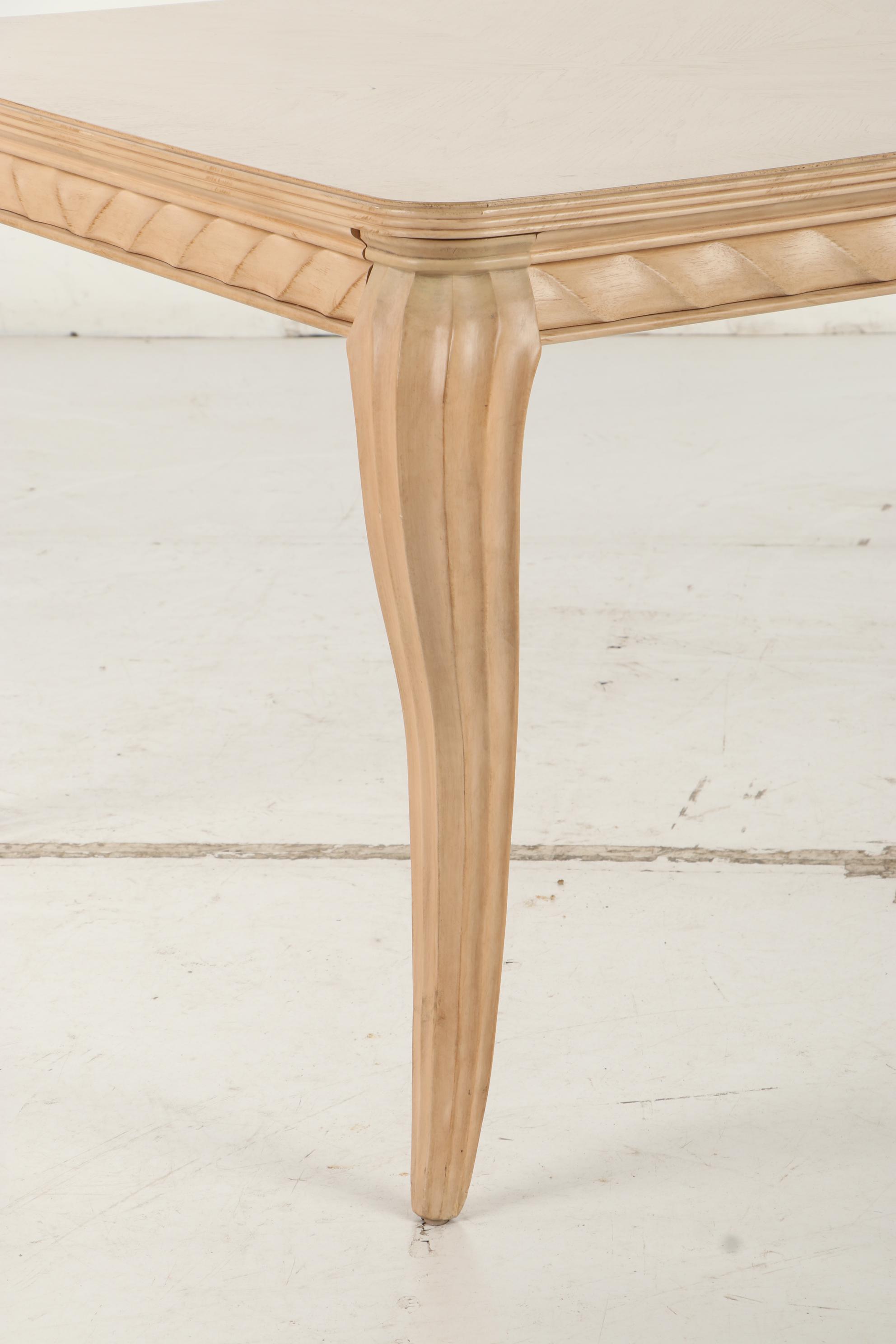 Bernhardt Blonde Wood Seven-Piece Dining Set