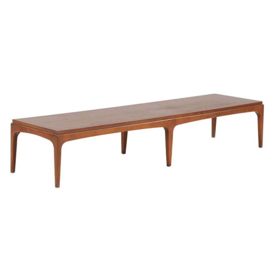 Lane Furniture Mid Century Modern "Rhythm" Long Walnut Coffee Table