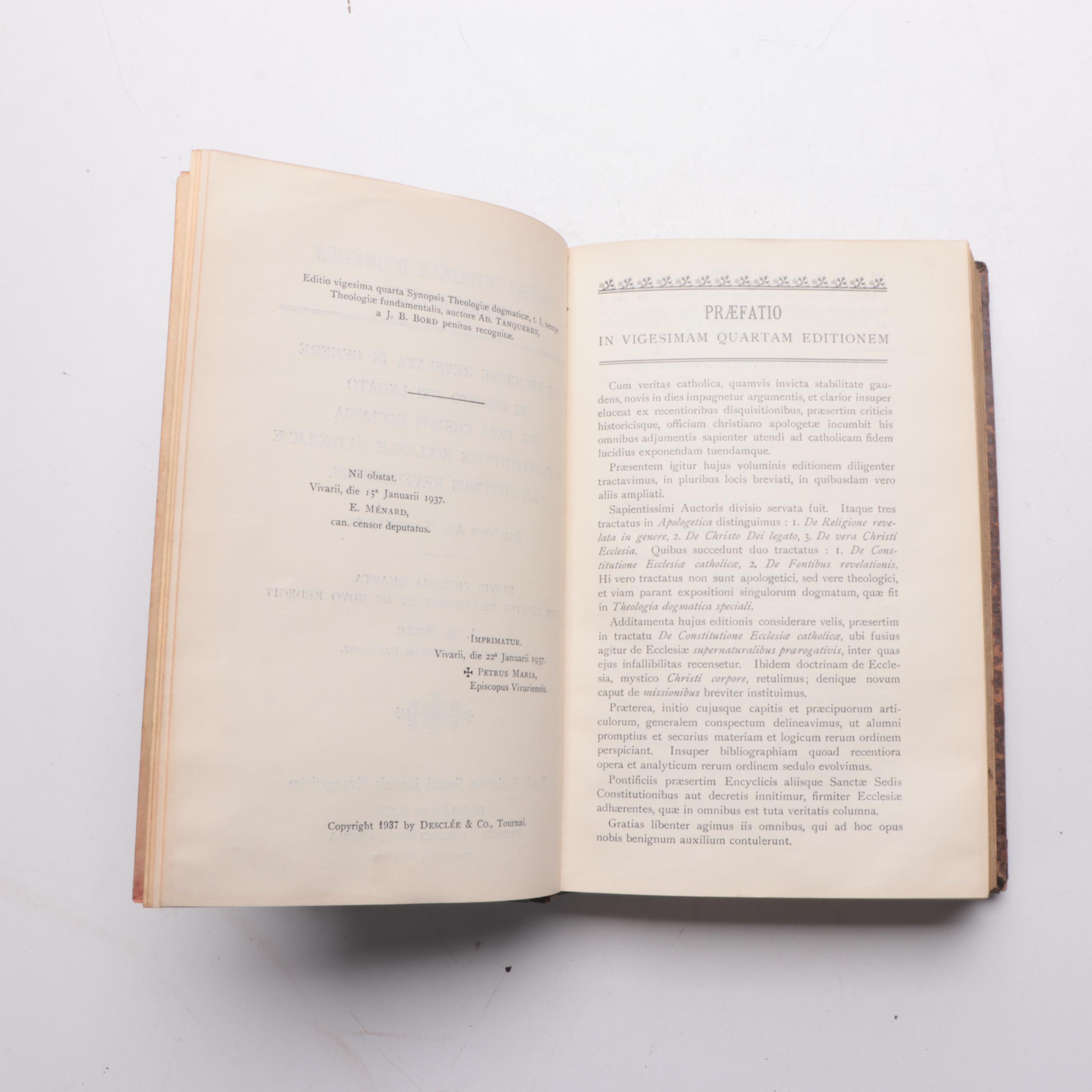 "Synopsis Theologiæ Dogmaticæ Fundamentalis" Vol. I and II by Thomas Aquinas