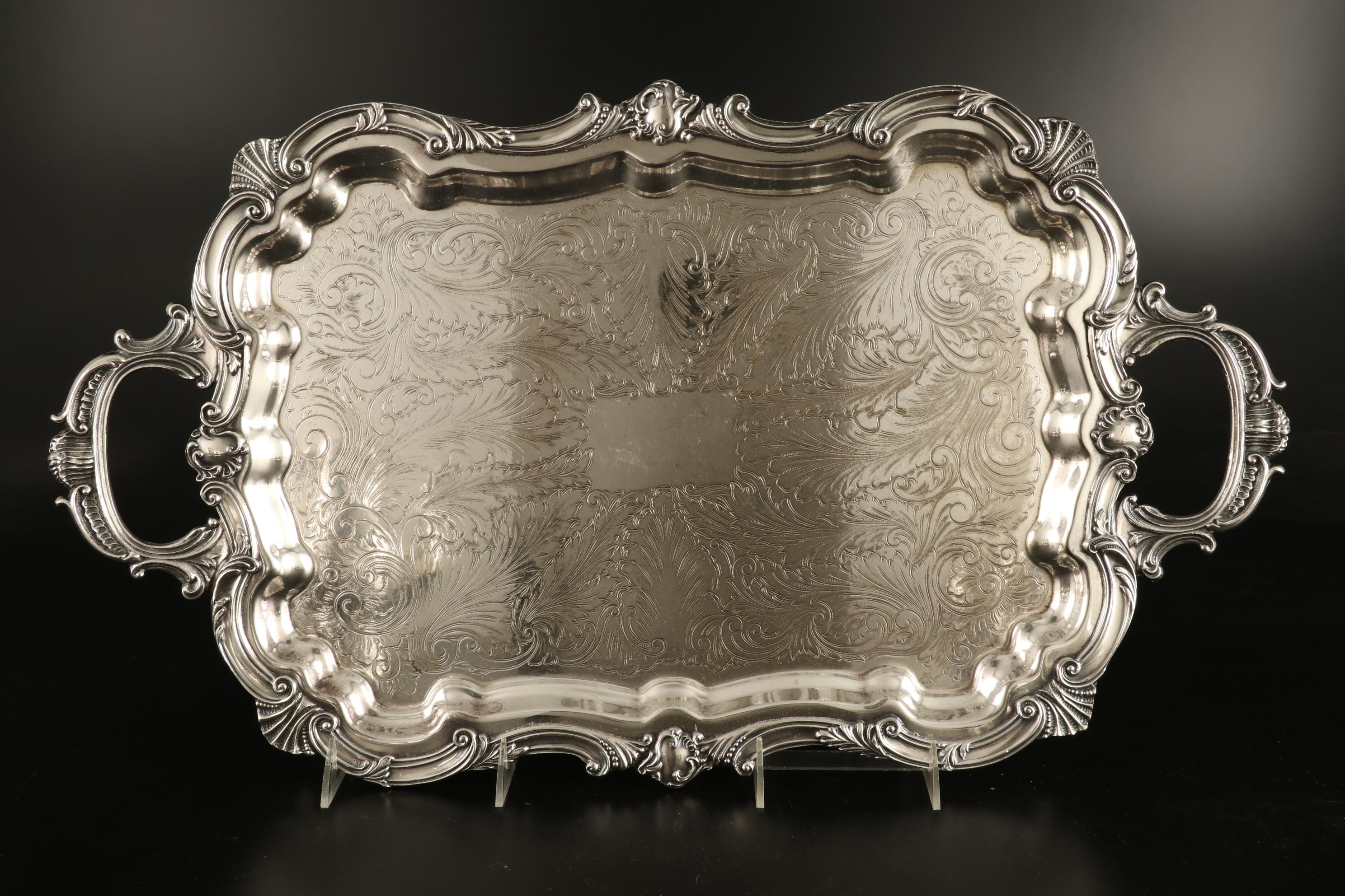 F.B. Rogers Silver Plate Coffee and Tea Service with Other Serving Tray