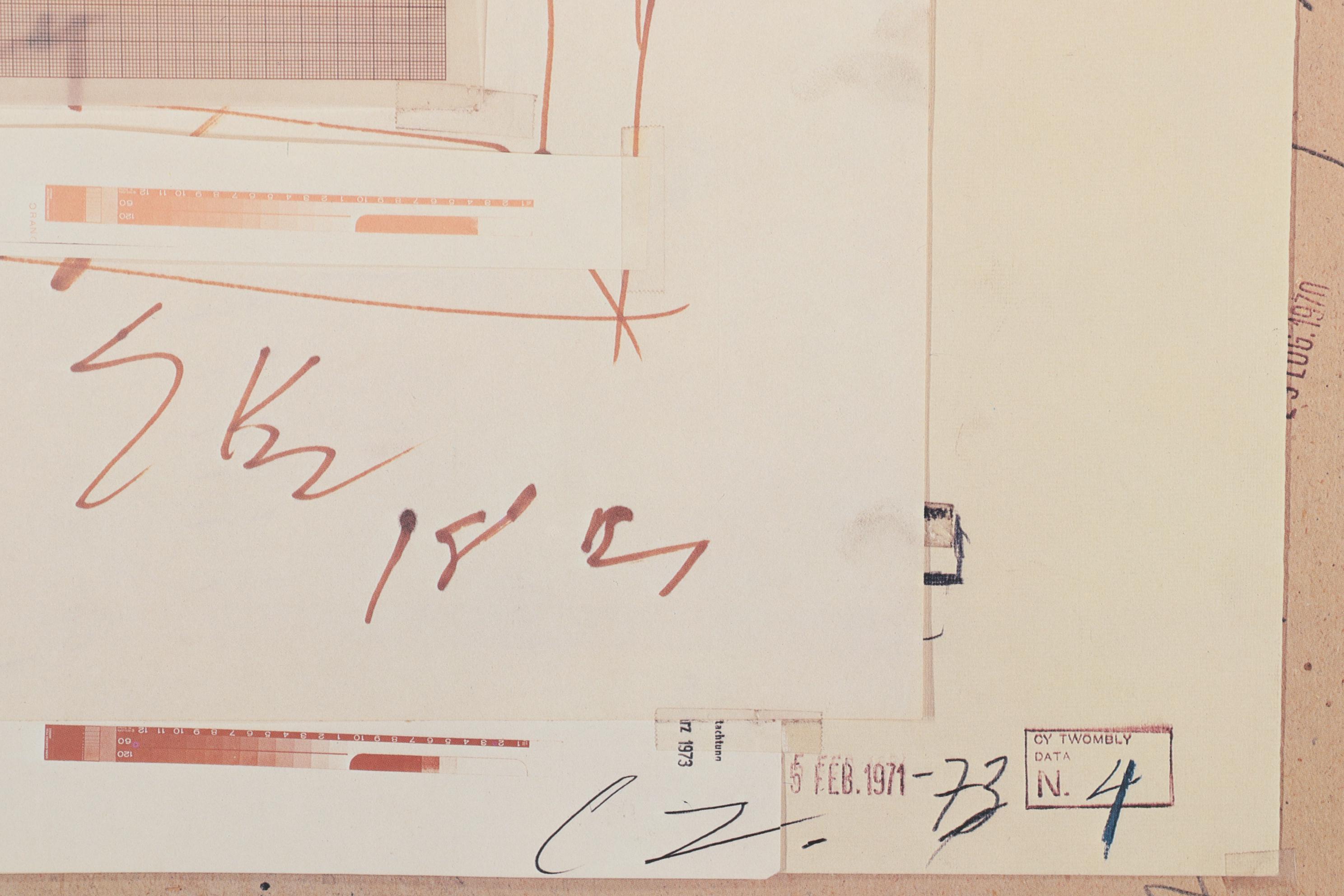 Offset Lithograph Exhibition Poster after Cy Twombly for Whitney Museum, 1979