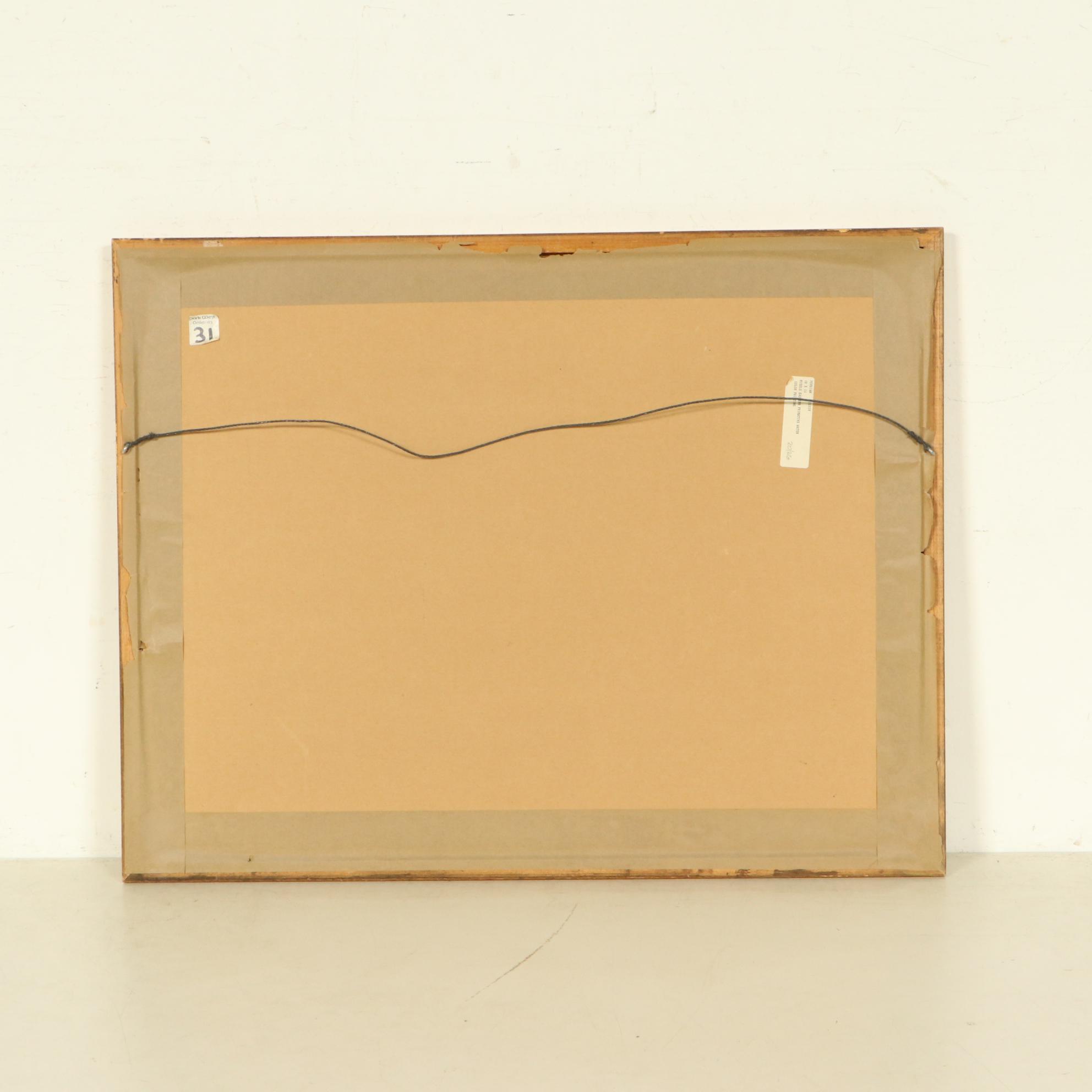 Persian Style Gouache Painting of Chovgan Polo Scene