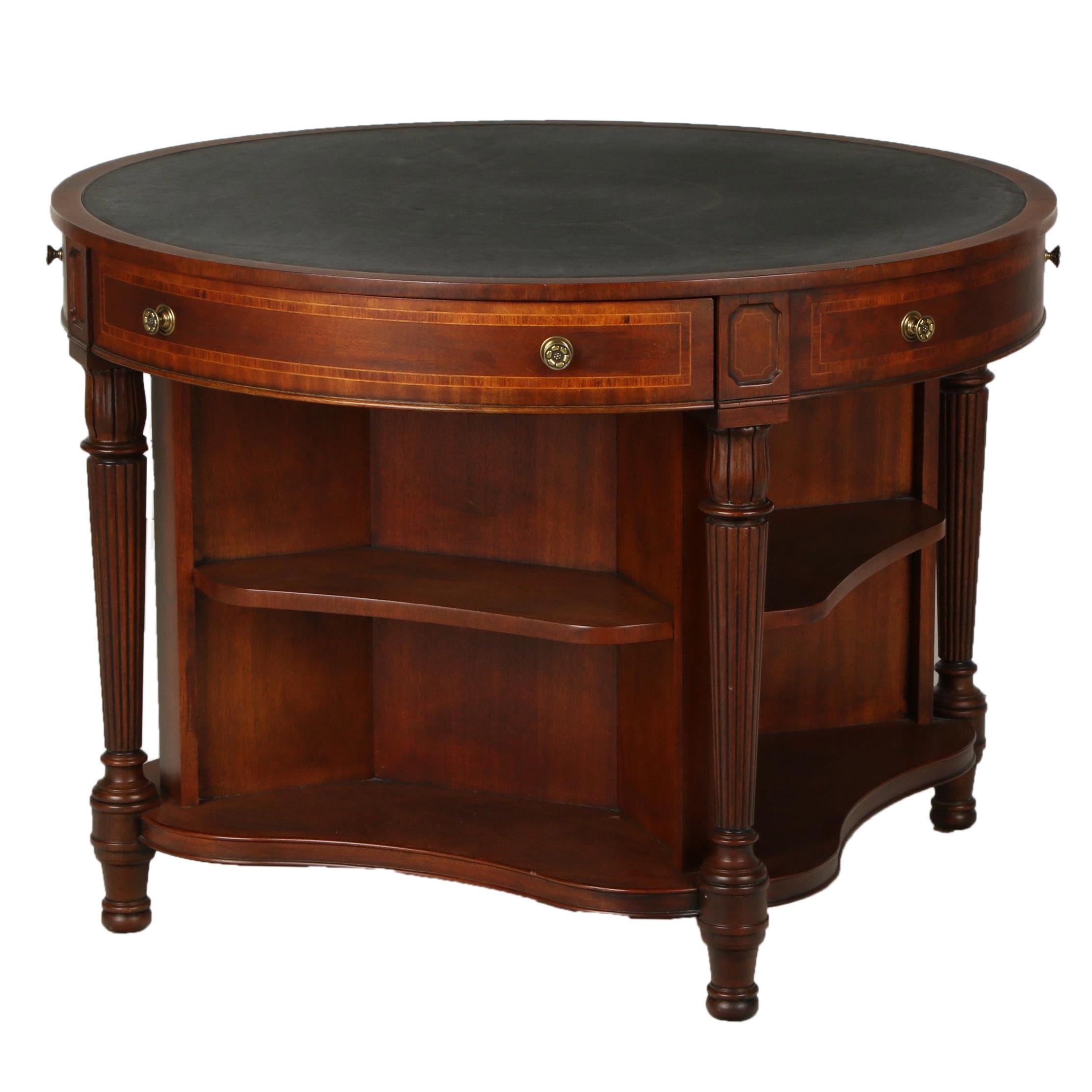 Henredon Regency Style Mahogany Library Table, Late 20th Century