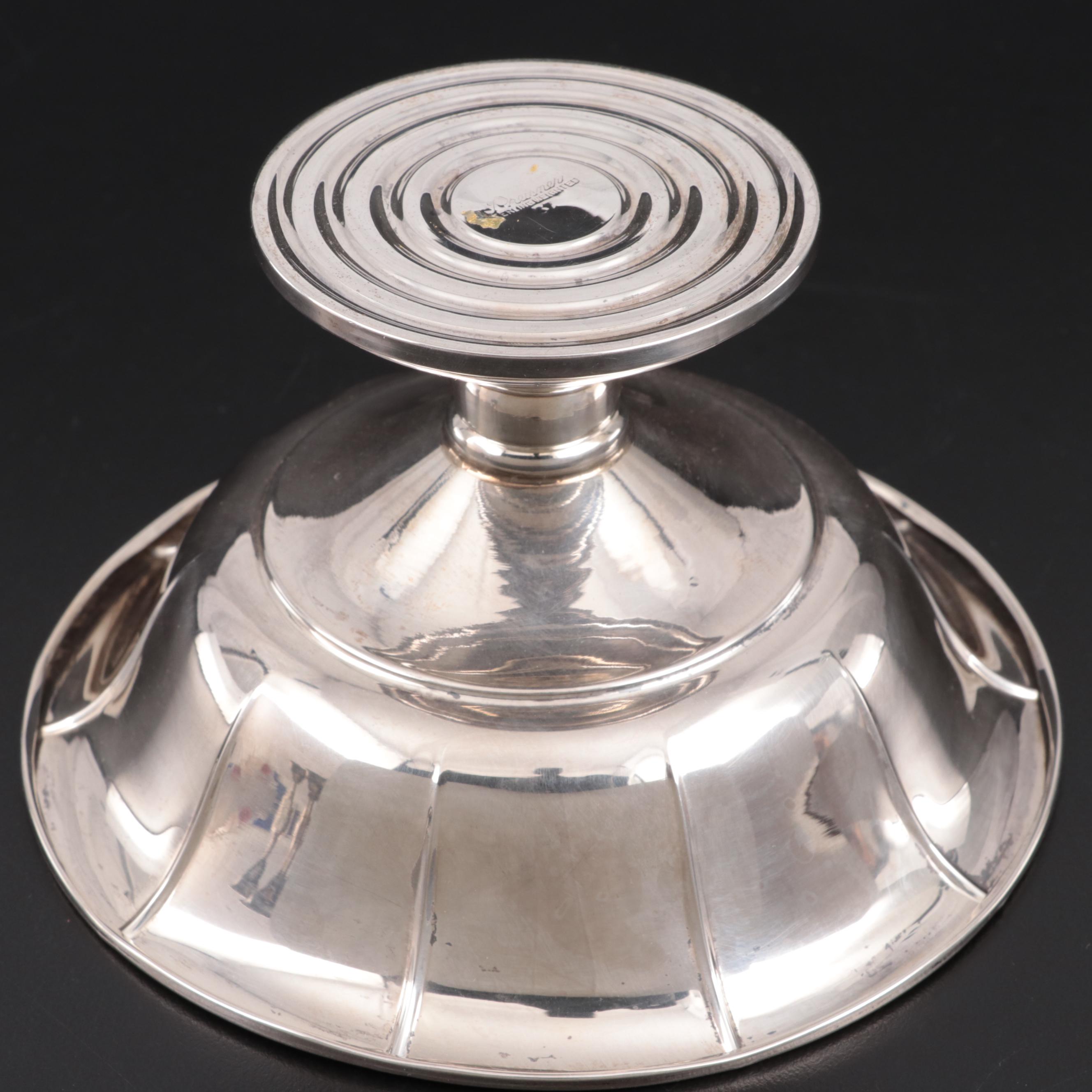 M. Fred Hirsch Sterling Silver Sherbet Cups with Preisner Sterling Candy Bowl