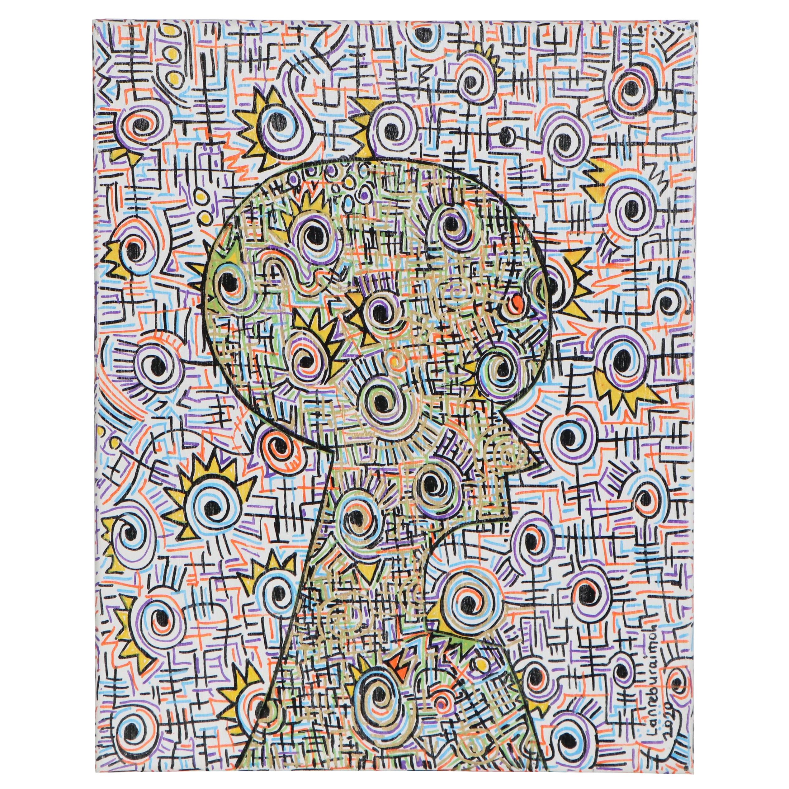 Lanre Buraimoh Acrylic Painting "State of Mind I," 2020