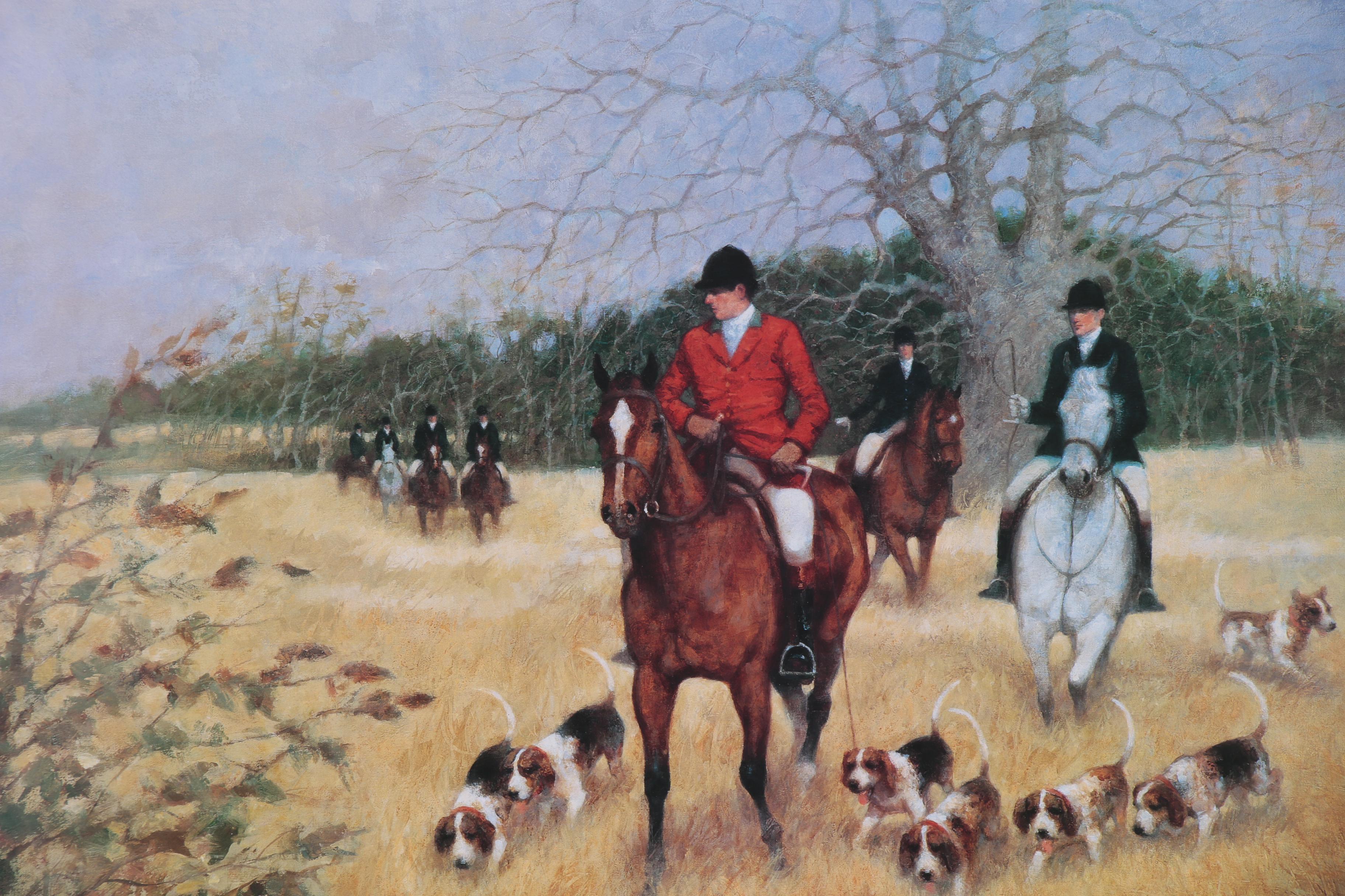 Vernon Wooten Offset Lithograph "Autumn Fields," Late 20th Century