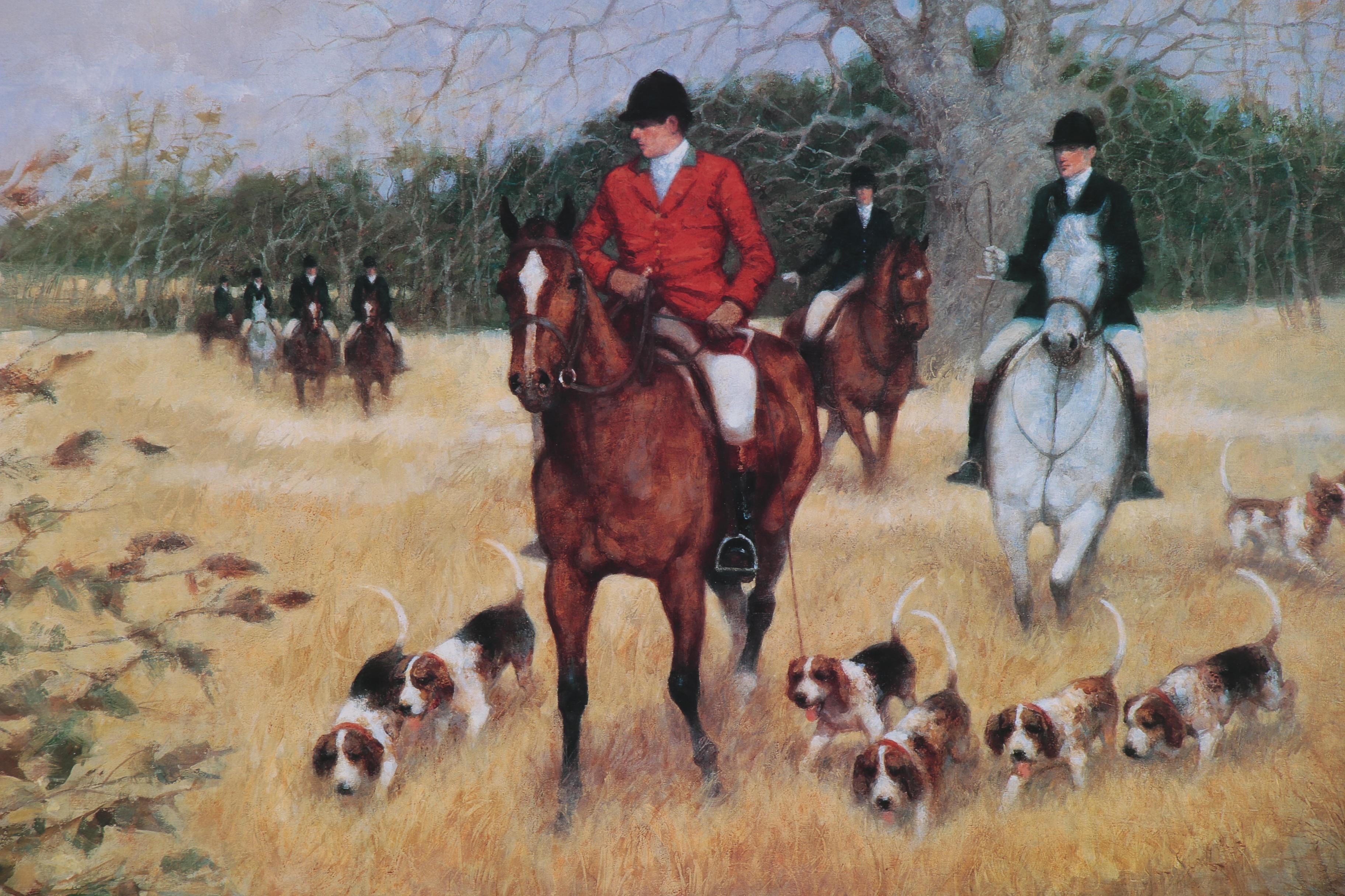 Vernon Wooten Offset Lithograph "Autumn Fields," Late 20th Century