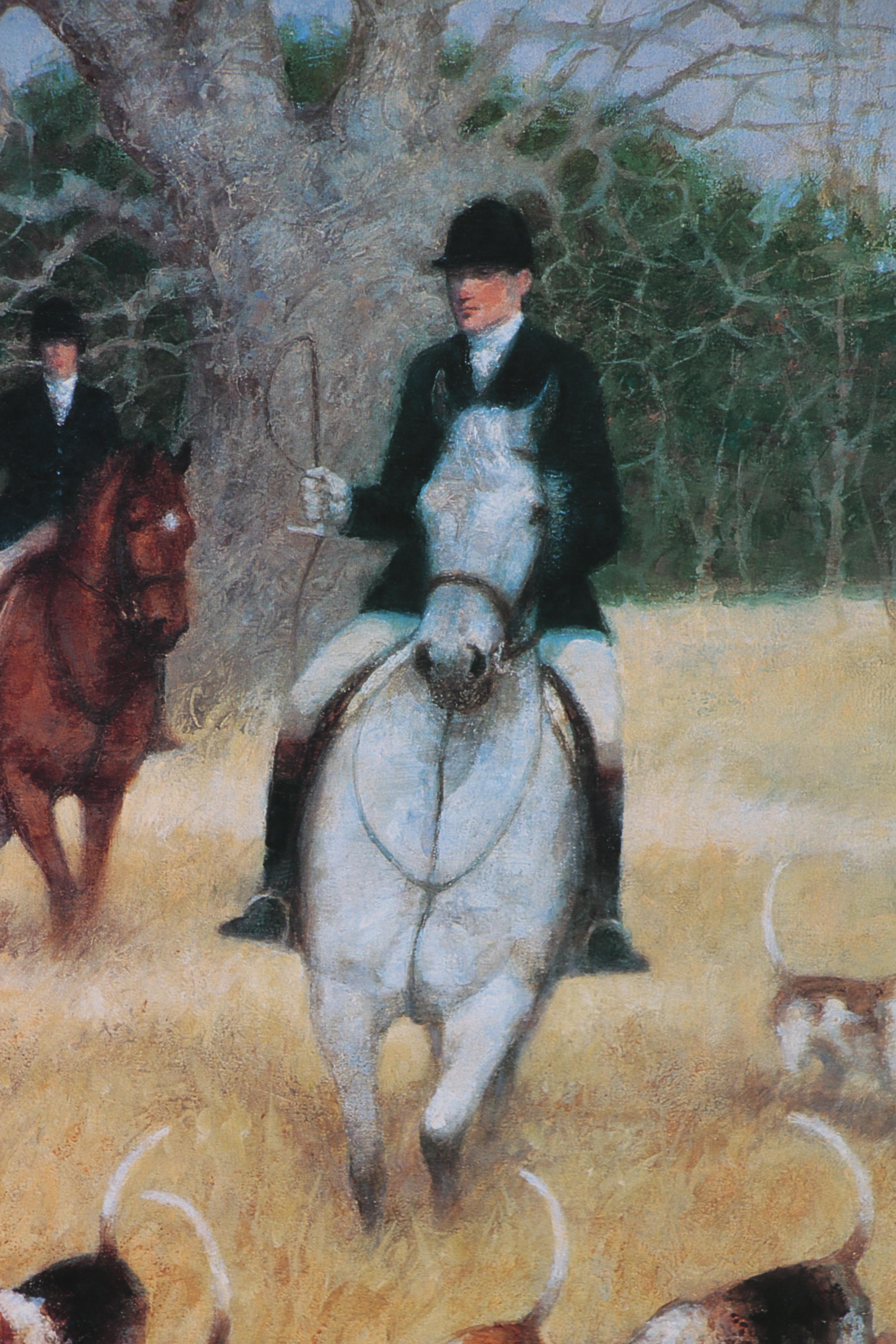 Vernon Wooten Offset Lithograph "Autumn Fields," Late 20th Century