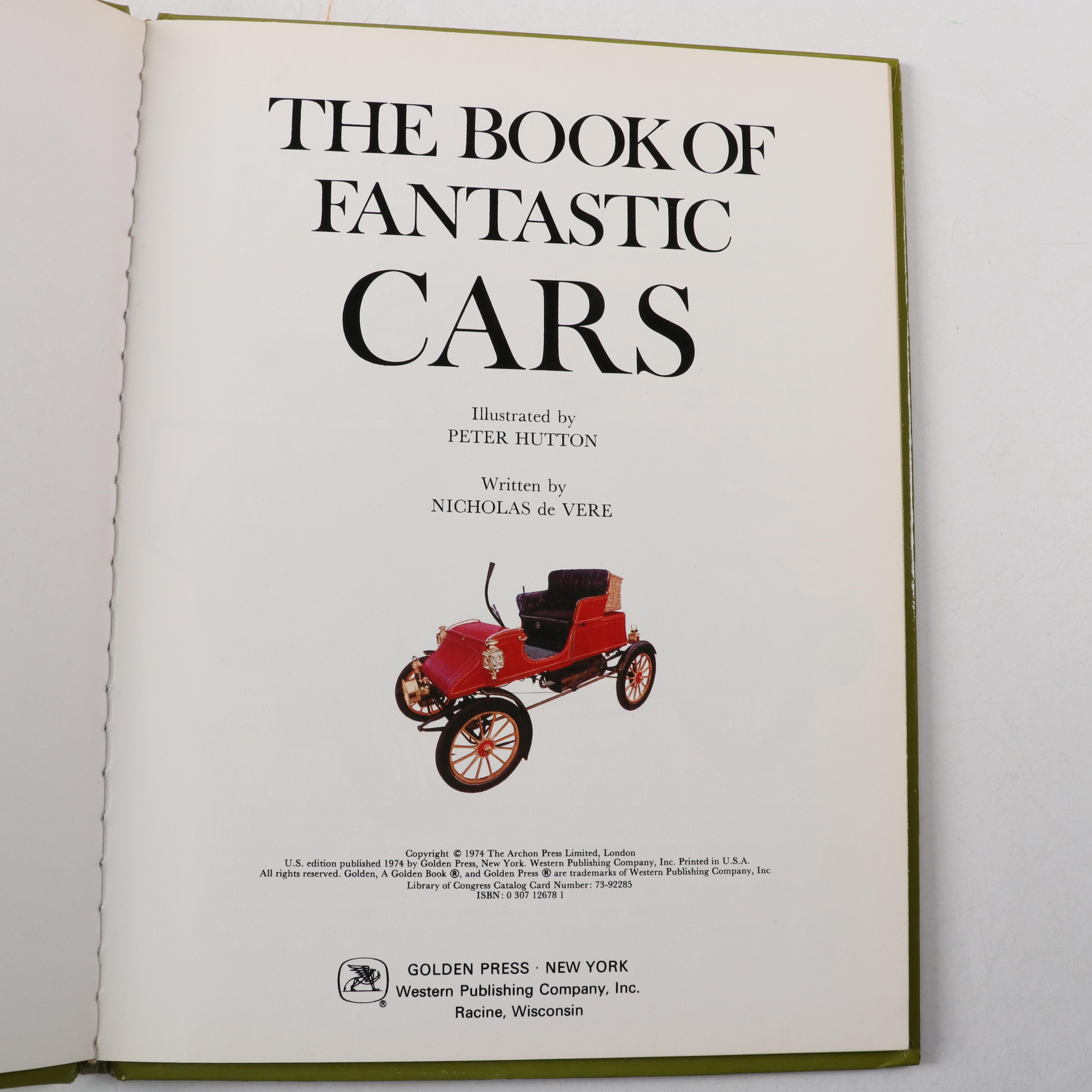 Automobile History and Reference Books Including "The Book of Fantastic Cars "