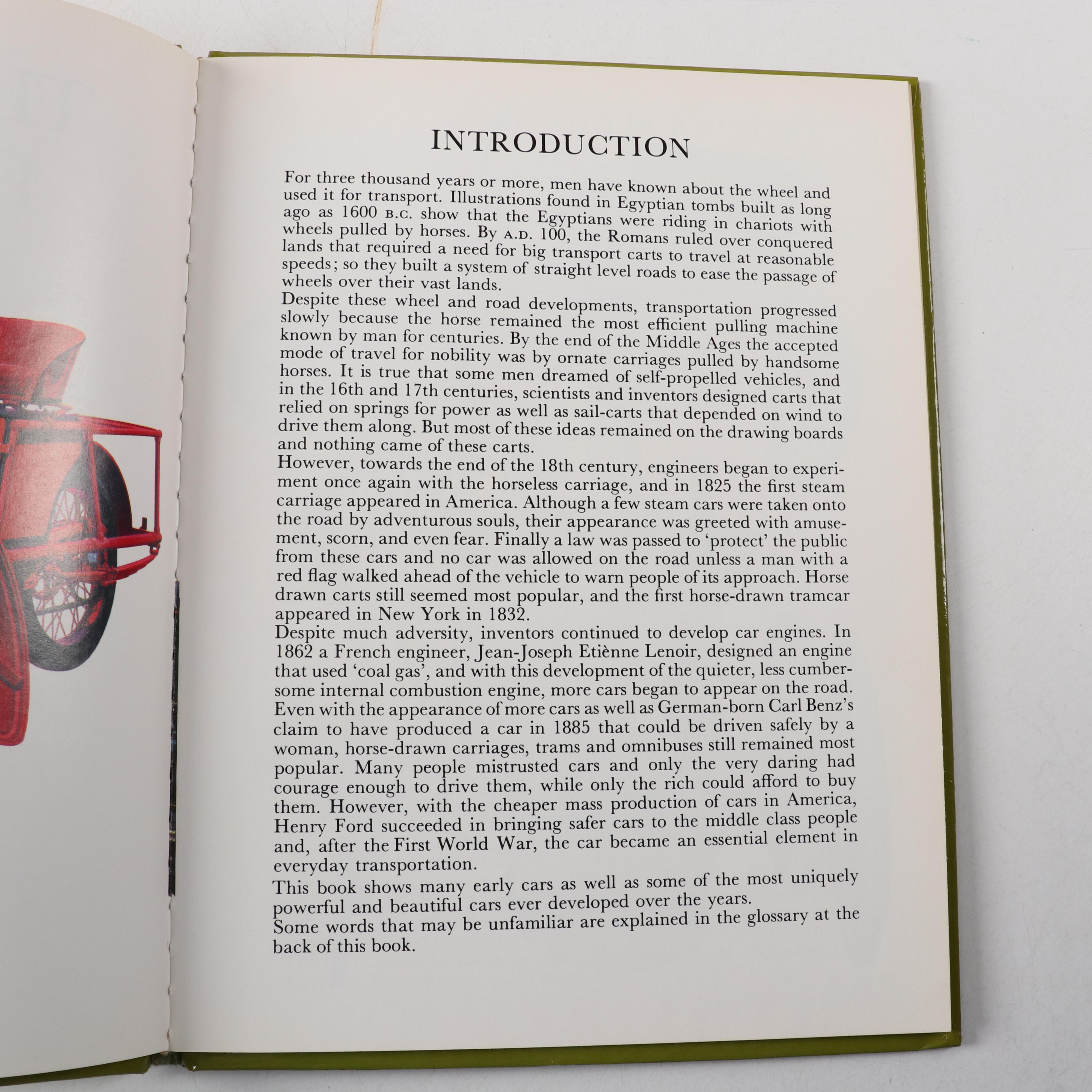 Automobile History and Reference Books Including "The Book of Fantastic Cars "