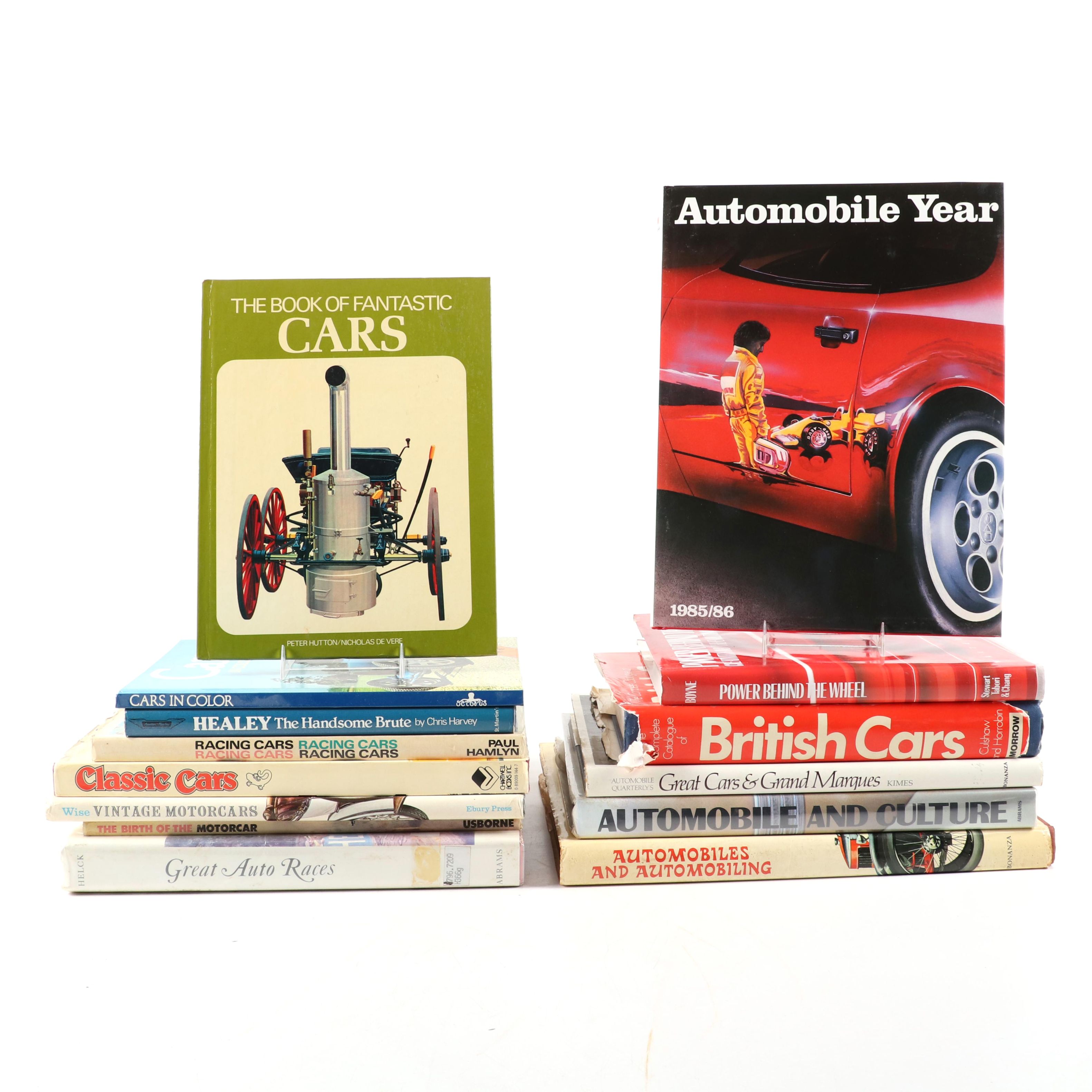 Automobile History and Reference Books Including "The Book of Fantastic Cars "