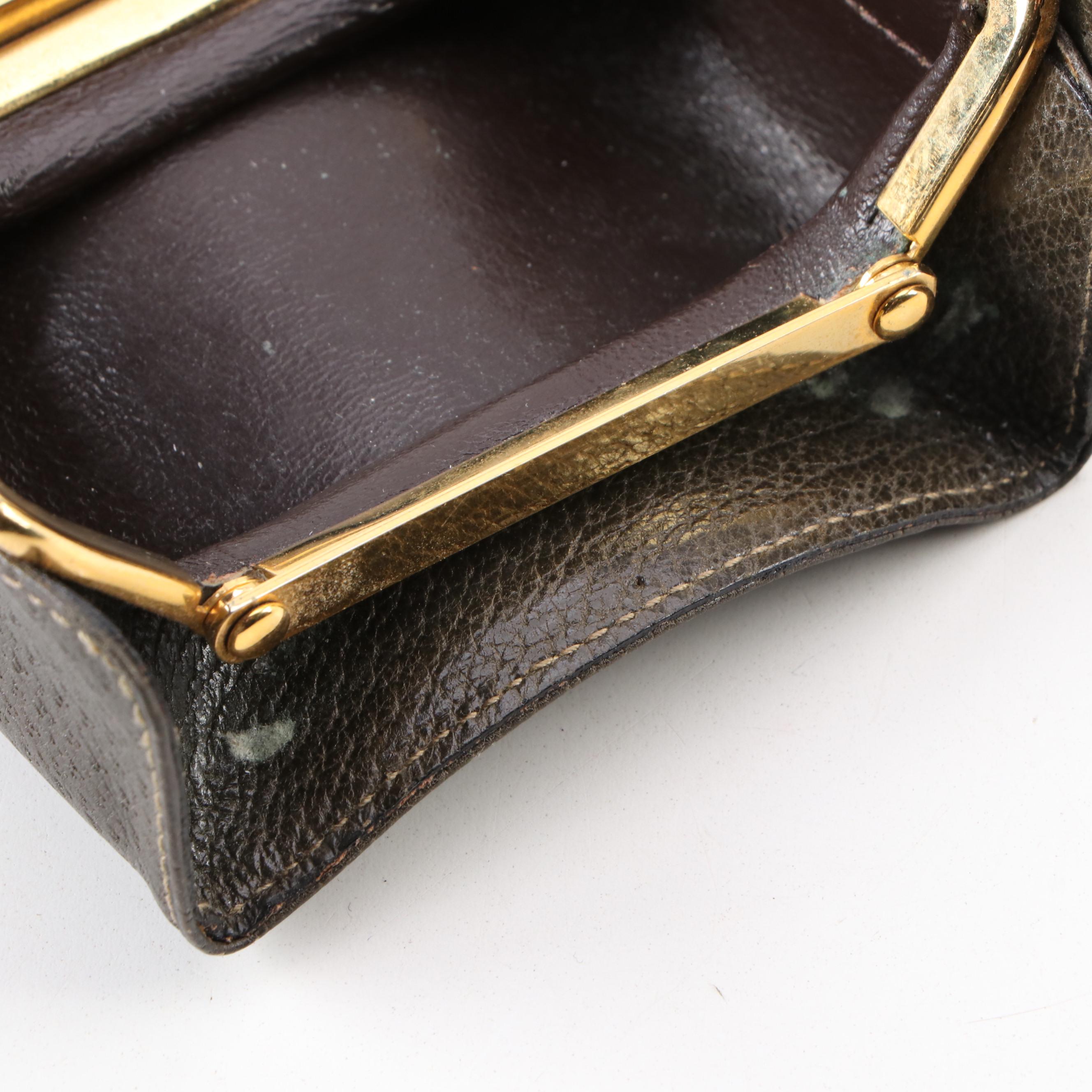 Gucci Leather Folding Coin Purse and Black Leather Eyewear Sleeve