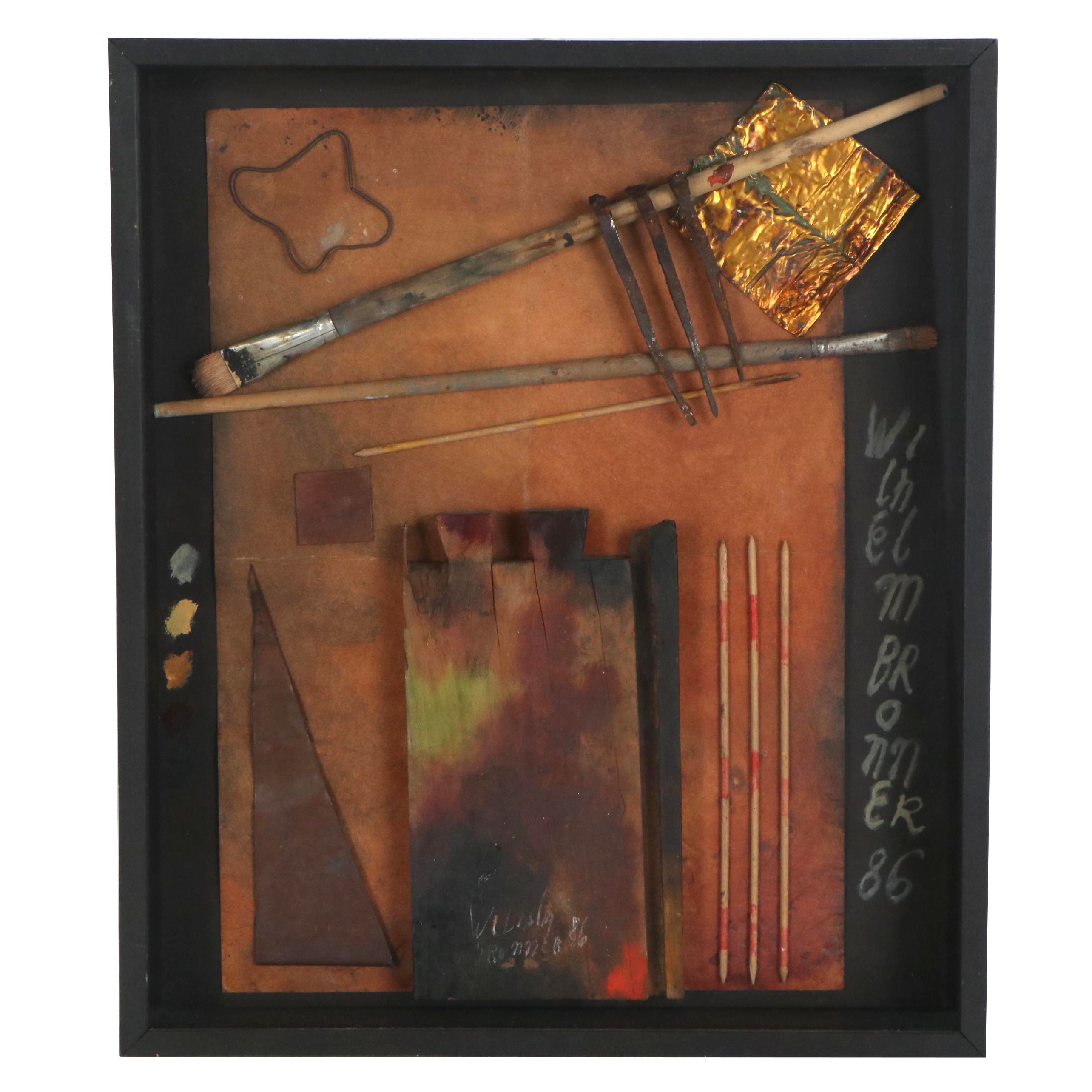 Wilhelm Bronner Mixed Media Assemblage, 1986